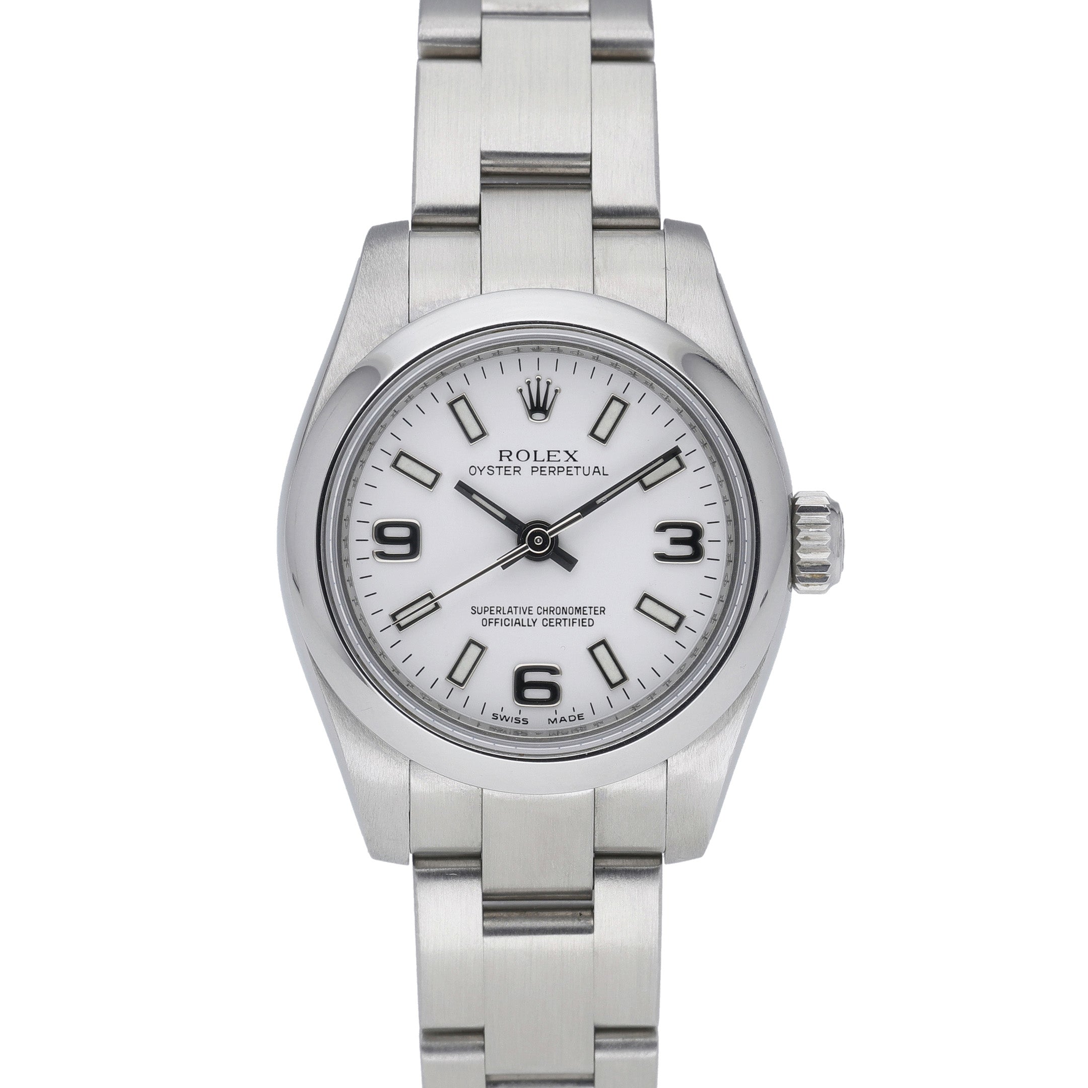 Rolex Oyster Perpetual 176200 with white dial and oystersteel case