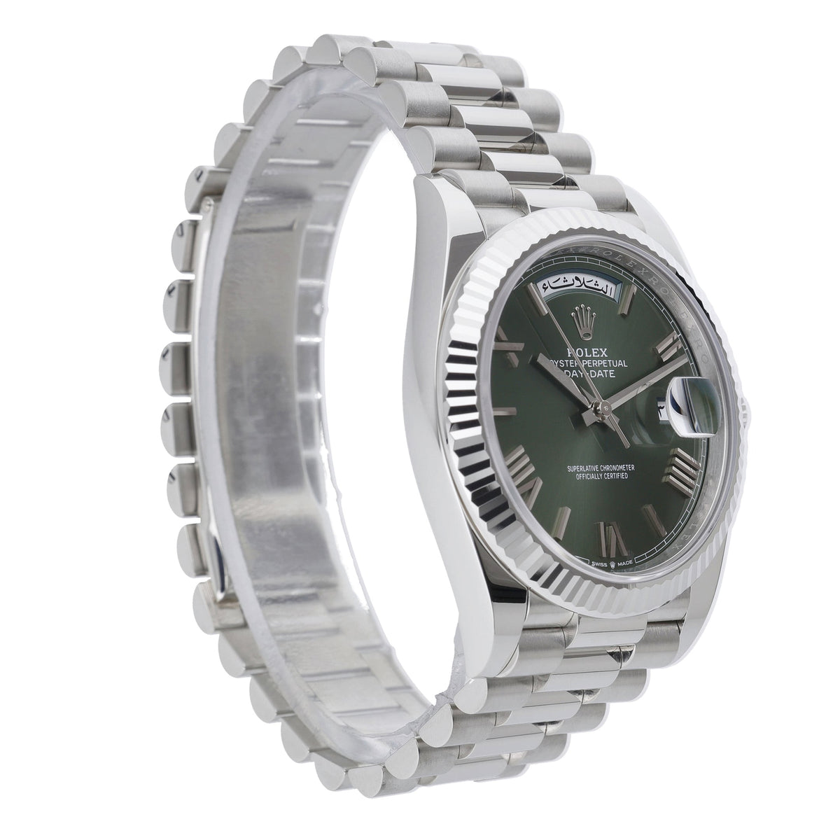 Rolex Day-Date 40 228236 with olive dial and platinum case - product image 4