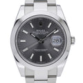 Rolex Datejust 41 126300 with slate dial and oystersteel case