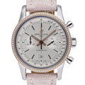Breitling Transocean Chronograph U4131053 with silver dial and steel case