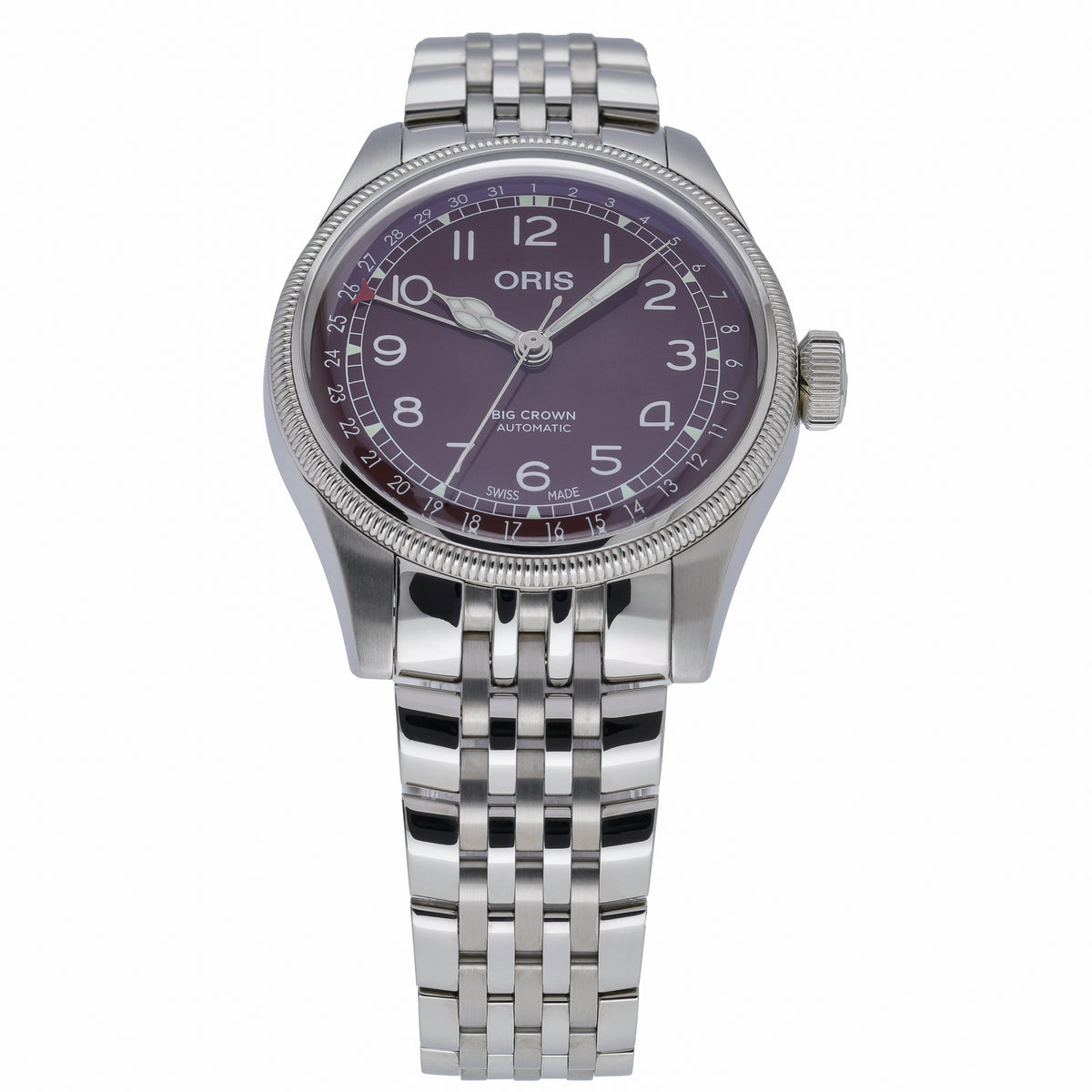 Oris Big Crown Pointer Date 01 754 7741 4068 with red dial and steel case - product image 2
