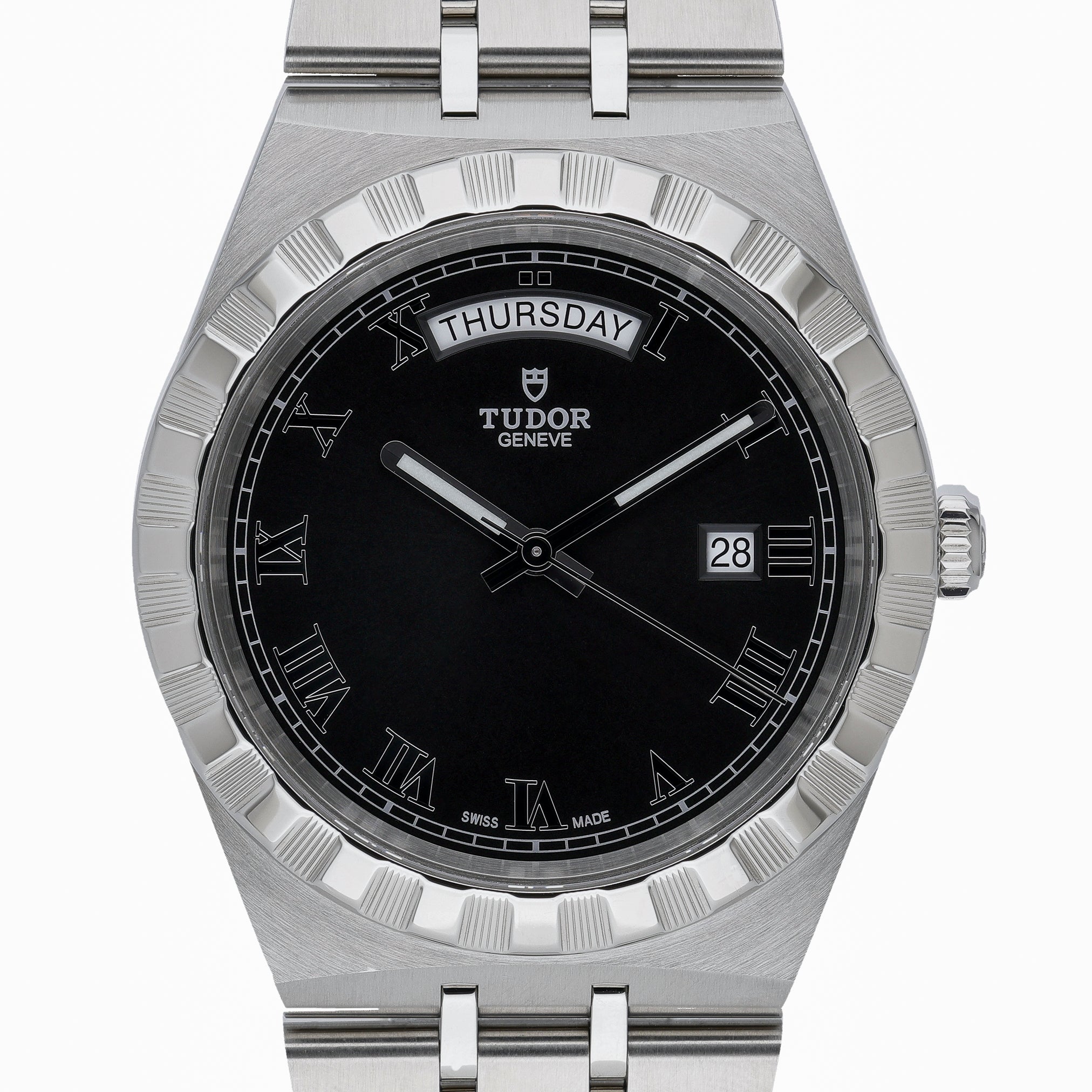 Tudor Royal M28600-0003 with black dial and steel case
