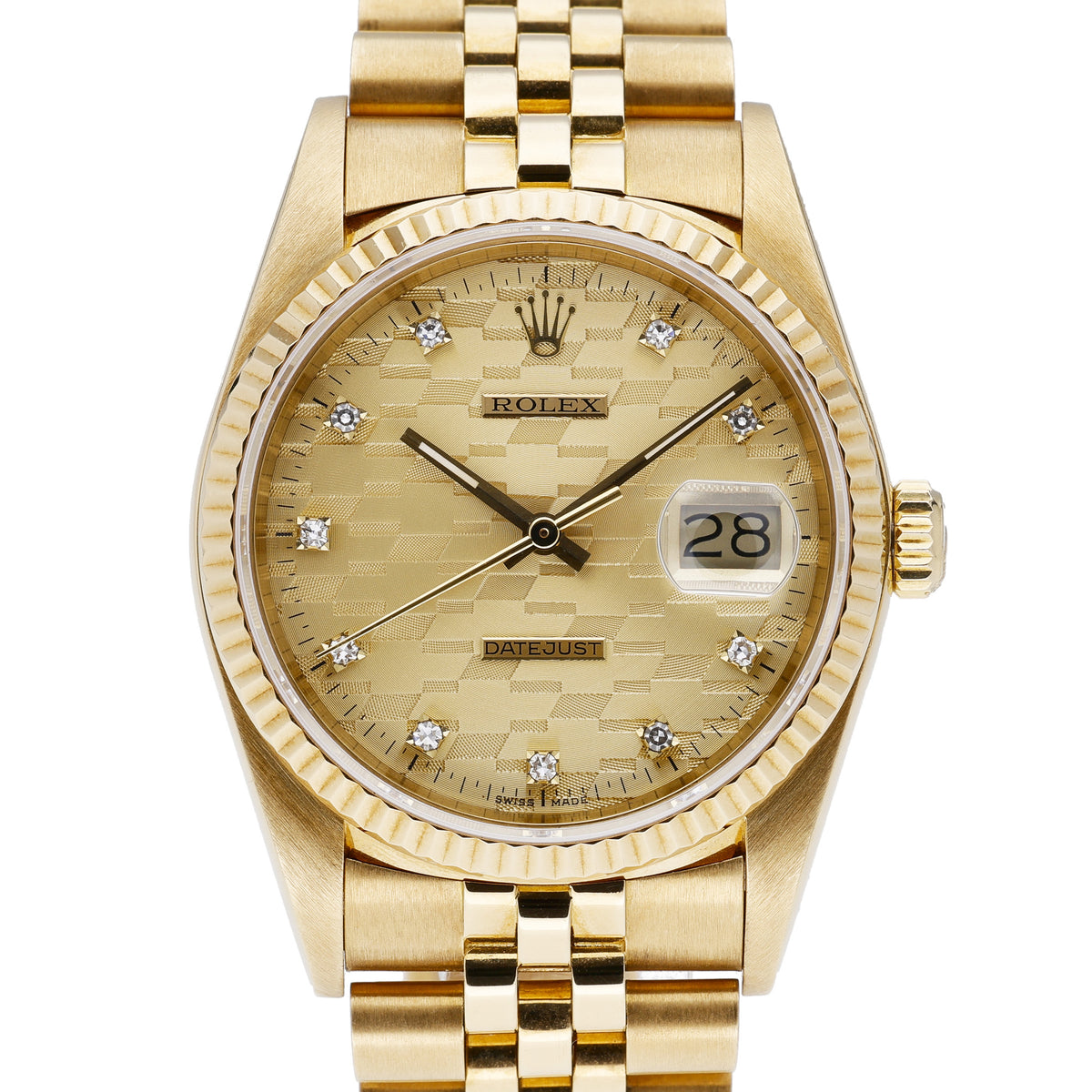 Rolex Datejust 16018 with champagne dial and 18ct yellow gold case - product image 3