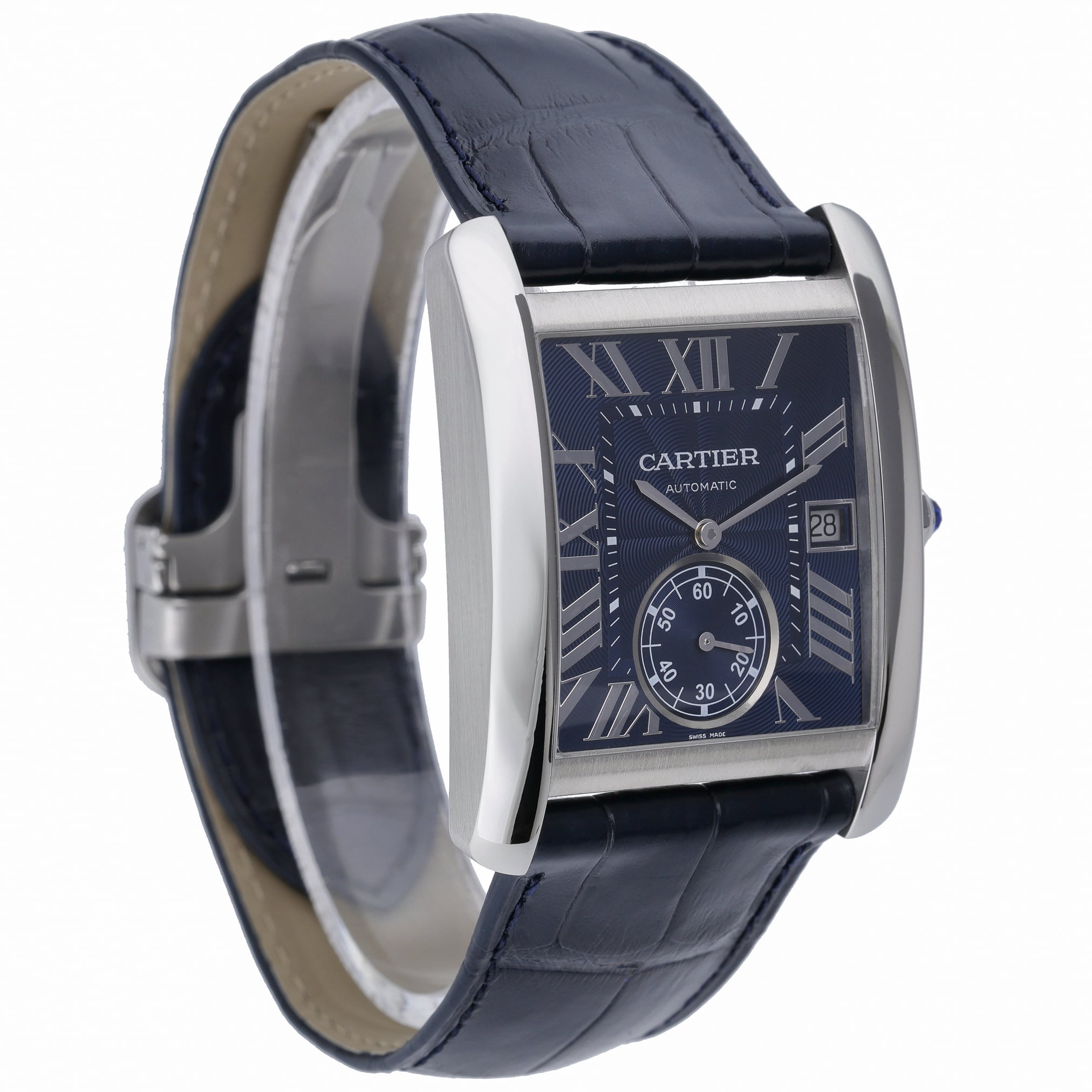 Cartier Tank MC 3589 with black dial and steel case - product image 4