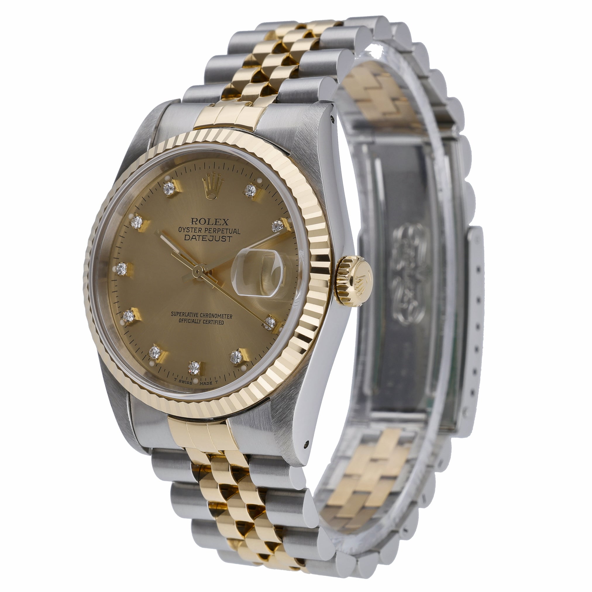 Rolex Datejust 36 16233 with champagne dial and steel & yellow gold case - product image 3