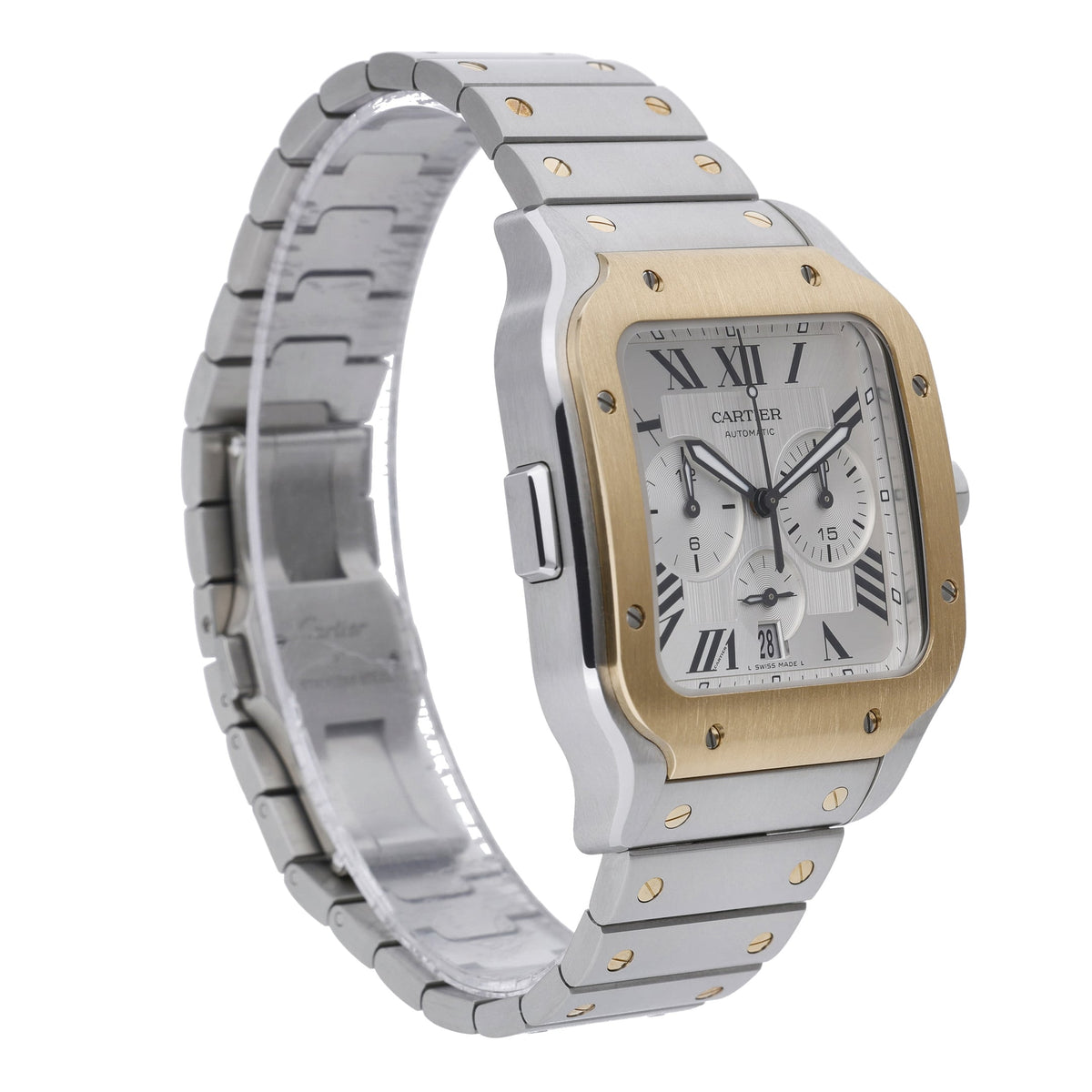 Cartier Santos De Cartier W2SA0008 with silver dial and steel & yellow gold case - product image 4