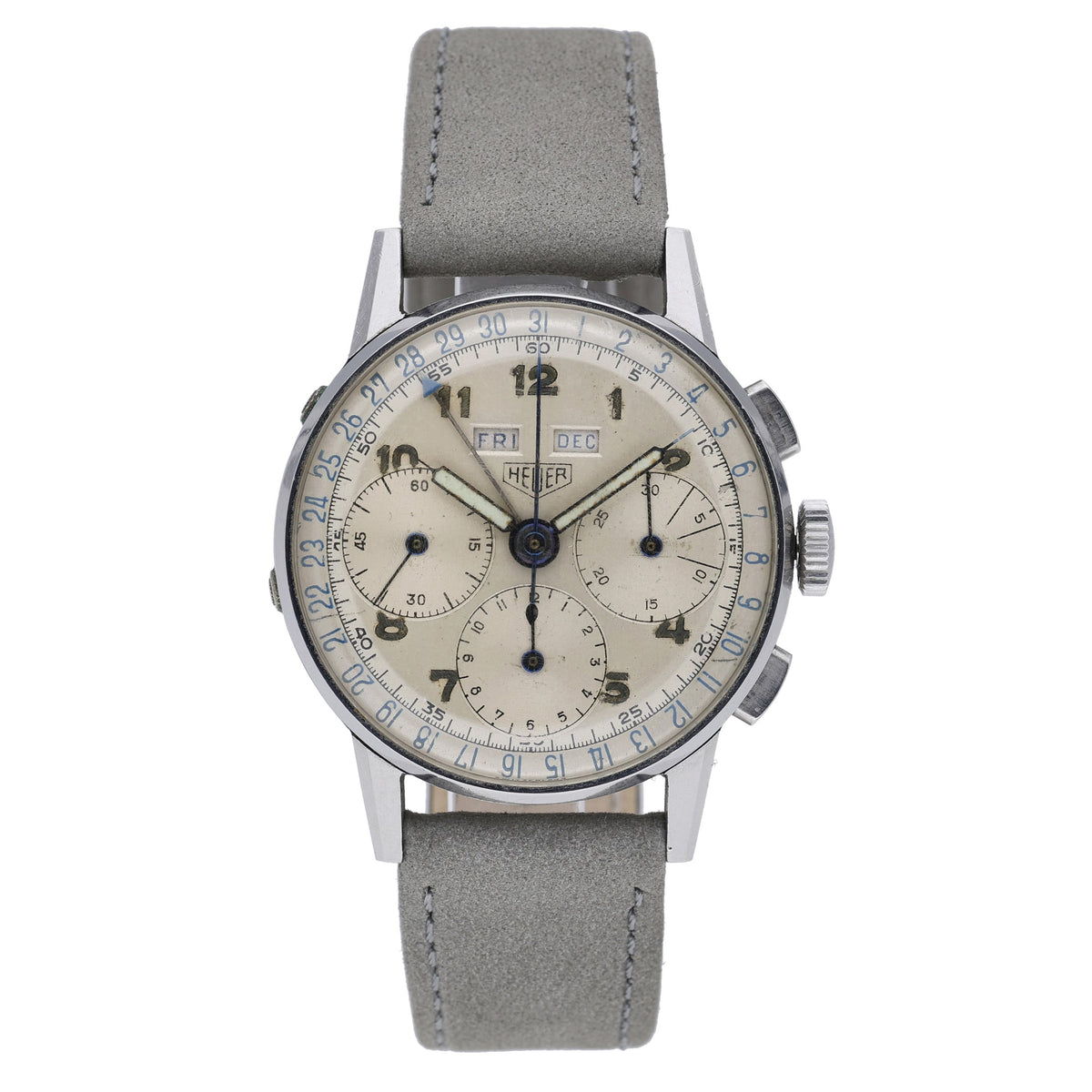 Heuer Triple Date 2543 with cream dial and steel case - product image 2
