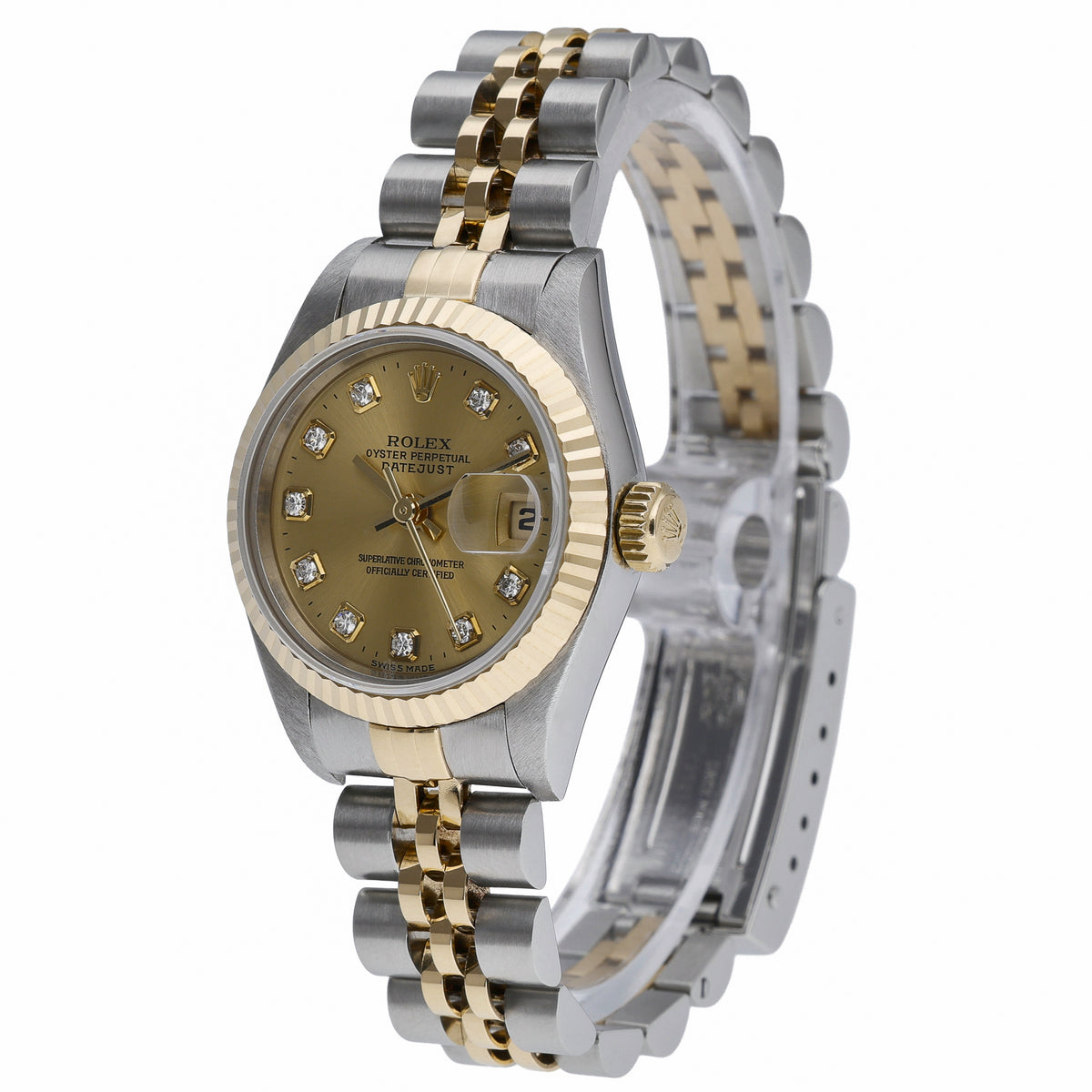 Rolex Datejust 69173 with champagne dial and steel & yellow gold case - product image 3