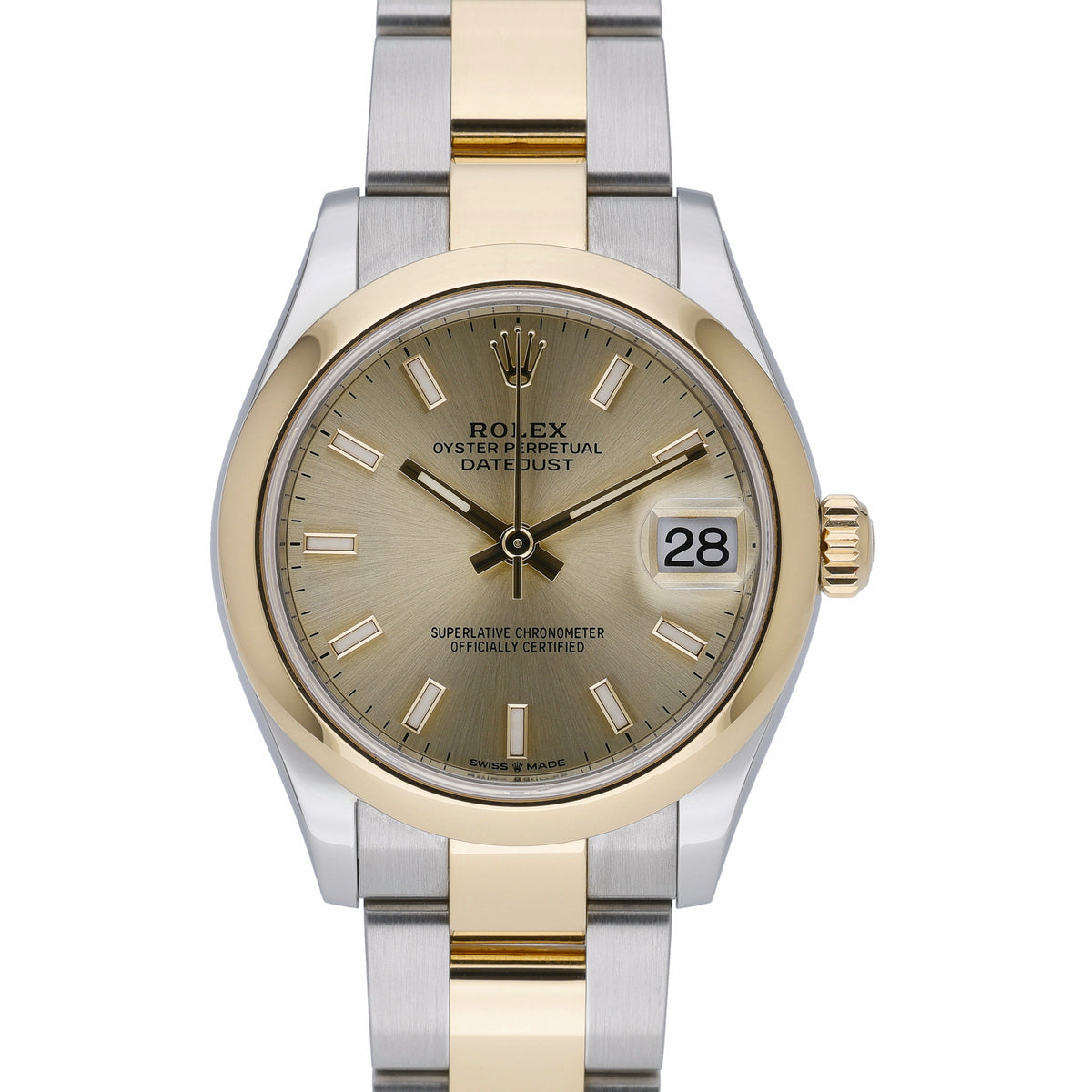 Rolex Datejust 278243 with champagne dial and steel & yellow gold case