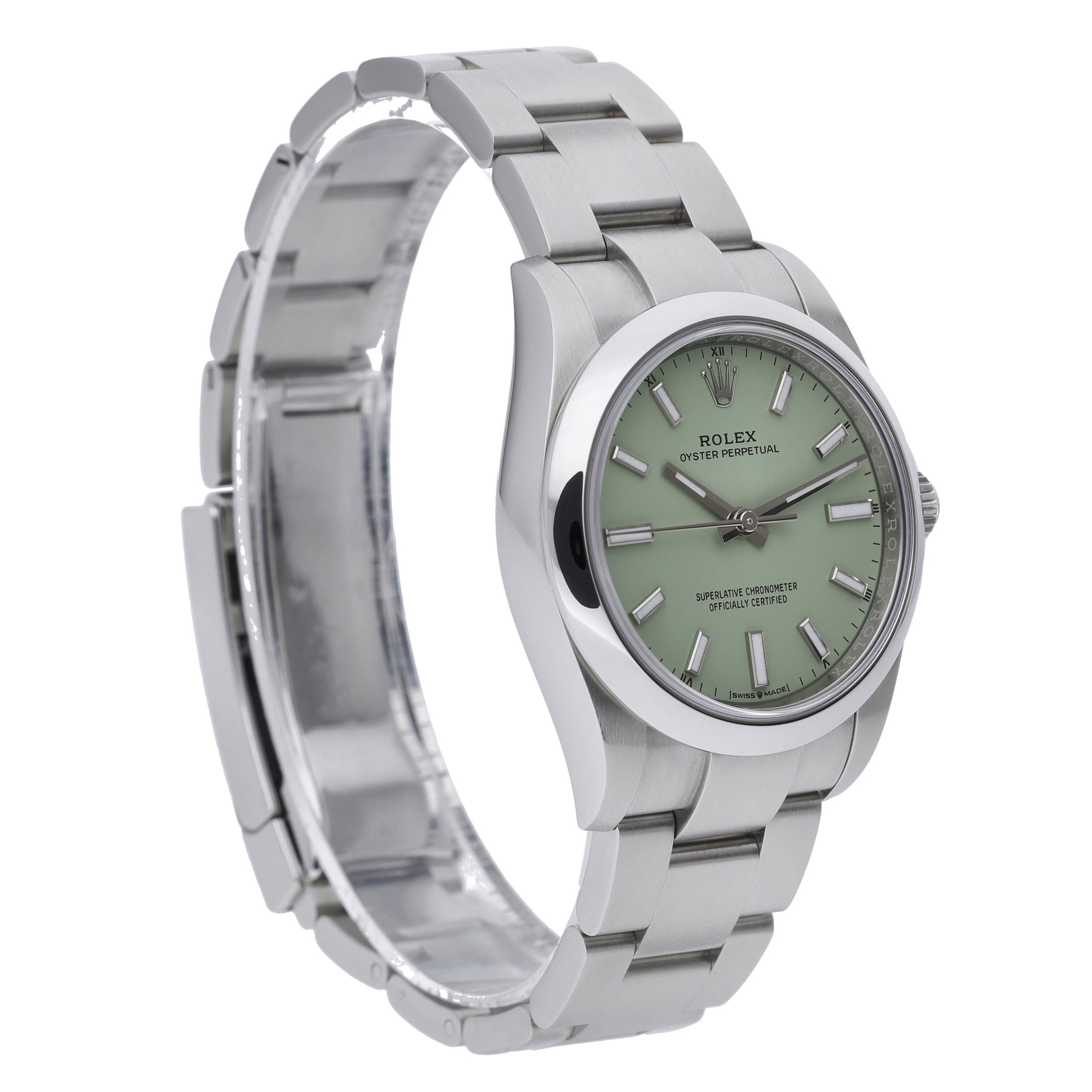Rolex Oyster Perpetual 124200 with pistachio dial and oystersteel case - product image 4