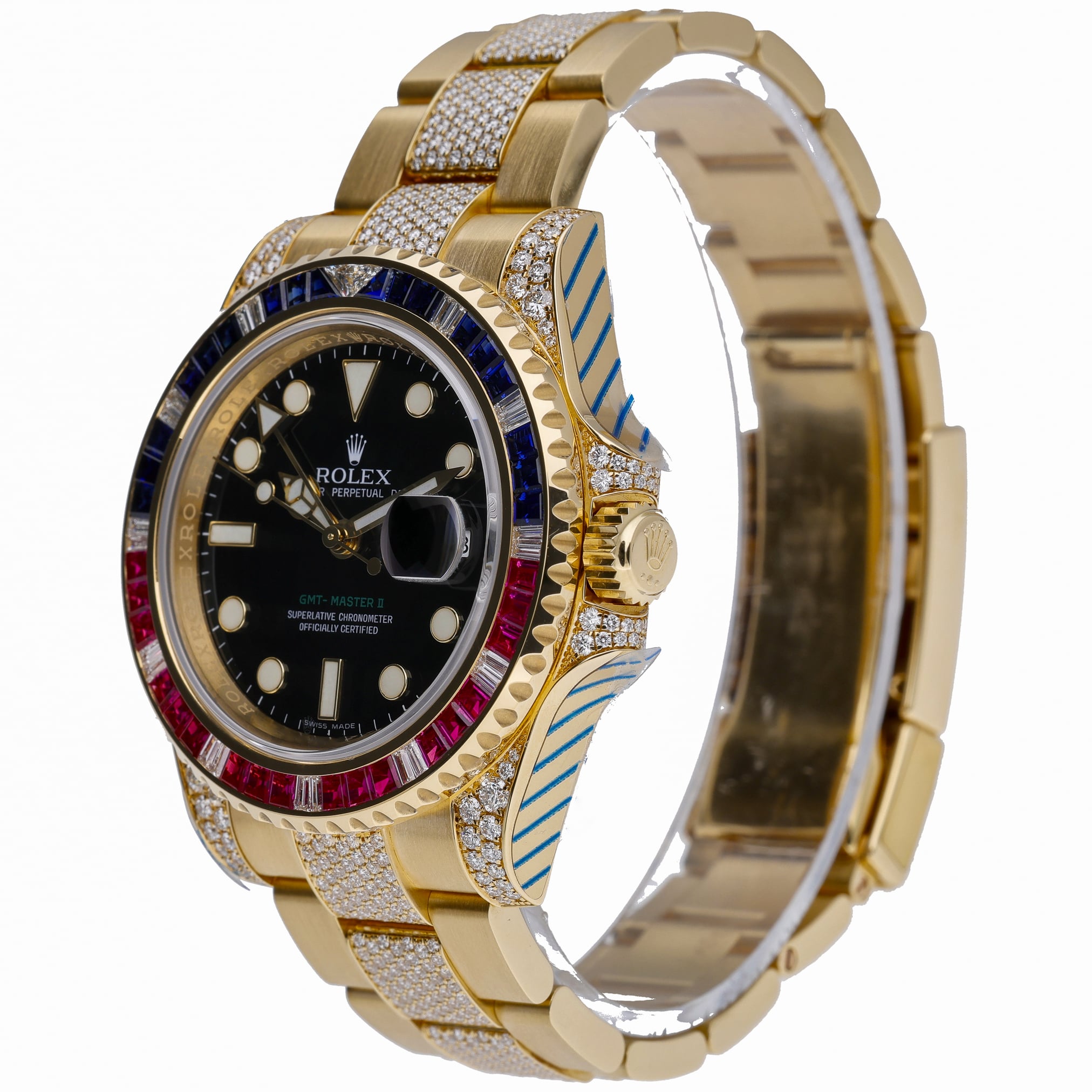 Rolex GMT-Master II 116758SARU with black dial and 18ct yellow gold case - product image 3