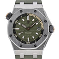 Audemars Piguet Royal Oak Offshore Diver 15720ST.OO.A052CA.01 with khaki dial and steel case