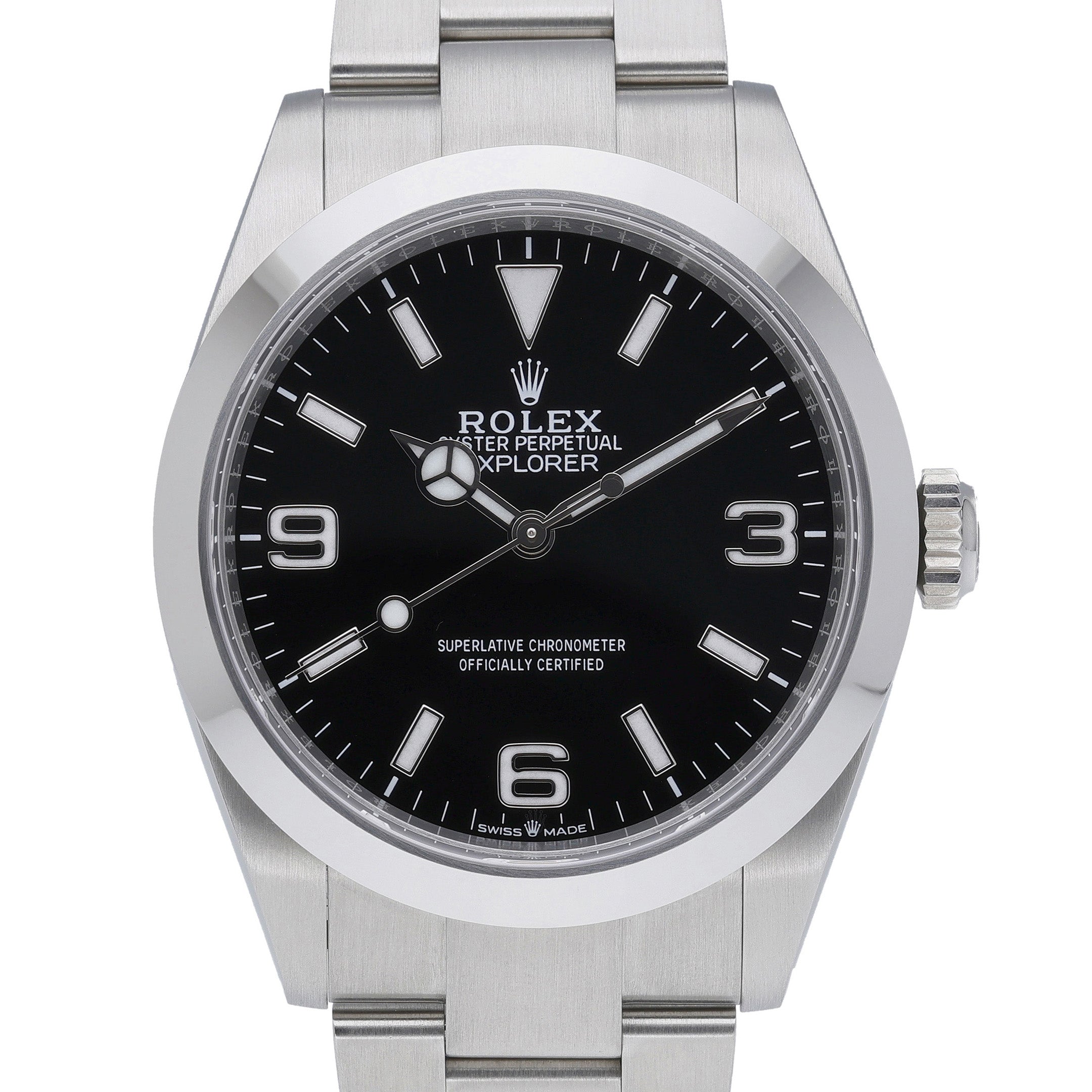 Rolex Explorer 224270 with black dial and oystersteel case