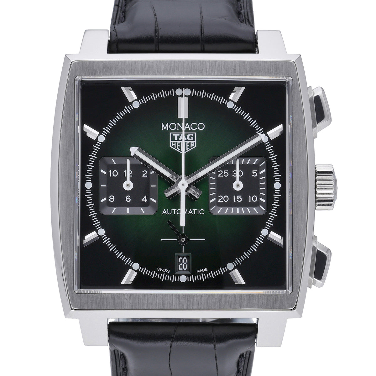 Tag Heuer Monaco CBL2116 with green dial and steel case