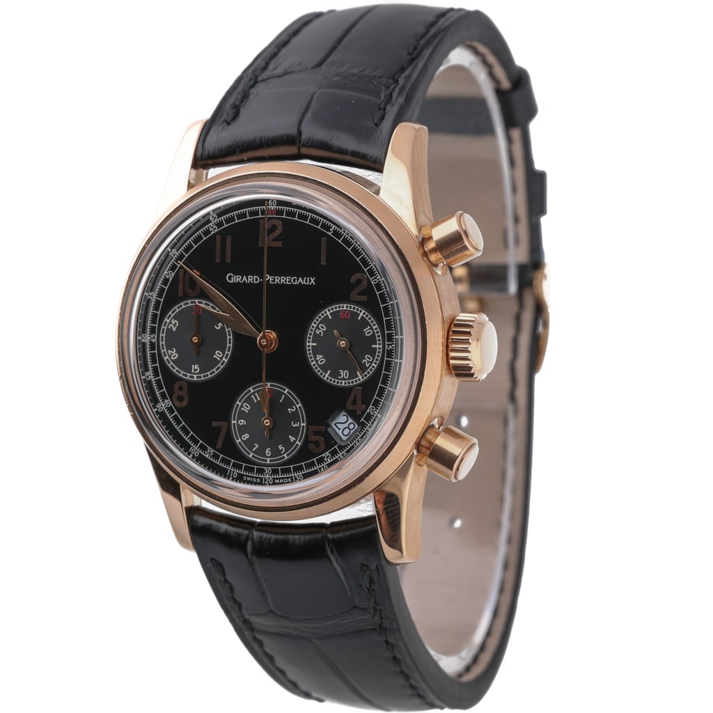 Girard-Perregaux Vintage 4930 with black dial and 18ct rose gold case - product image 4