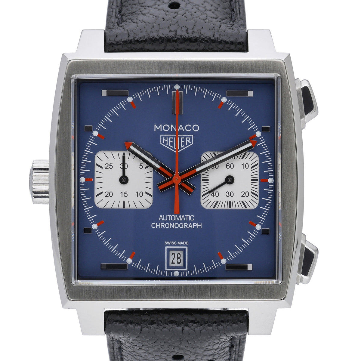Tag Heuer Monaco CAW211P with blue dial and steel case