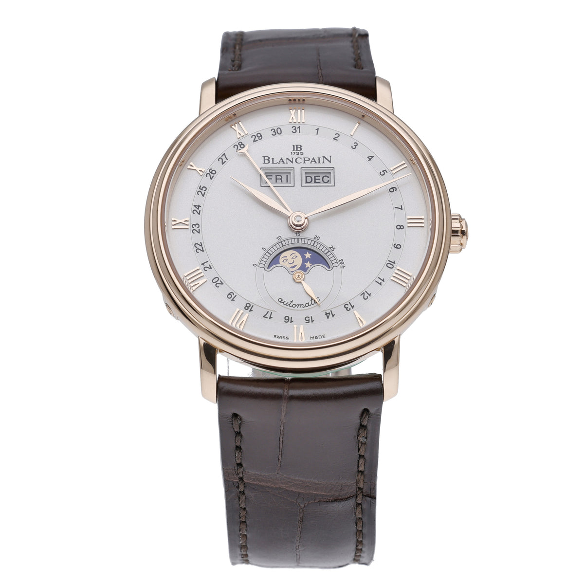 Blancpain Villeret 6263-3642A-55B with white dial and 18ct rose gold case - product image 3