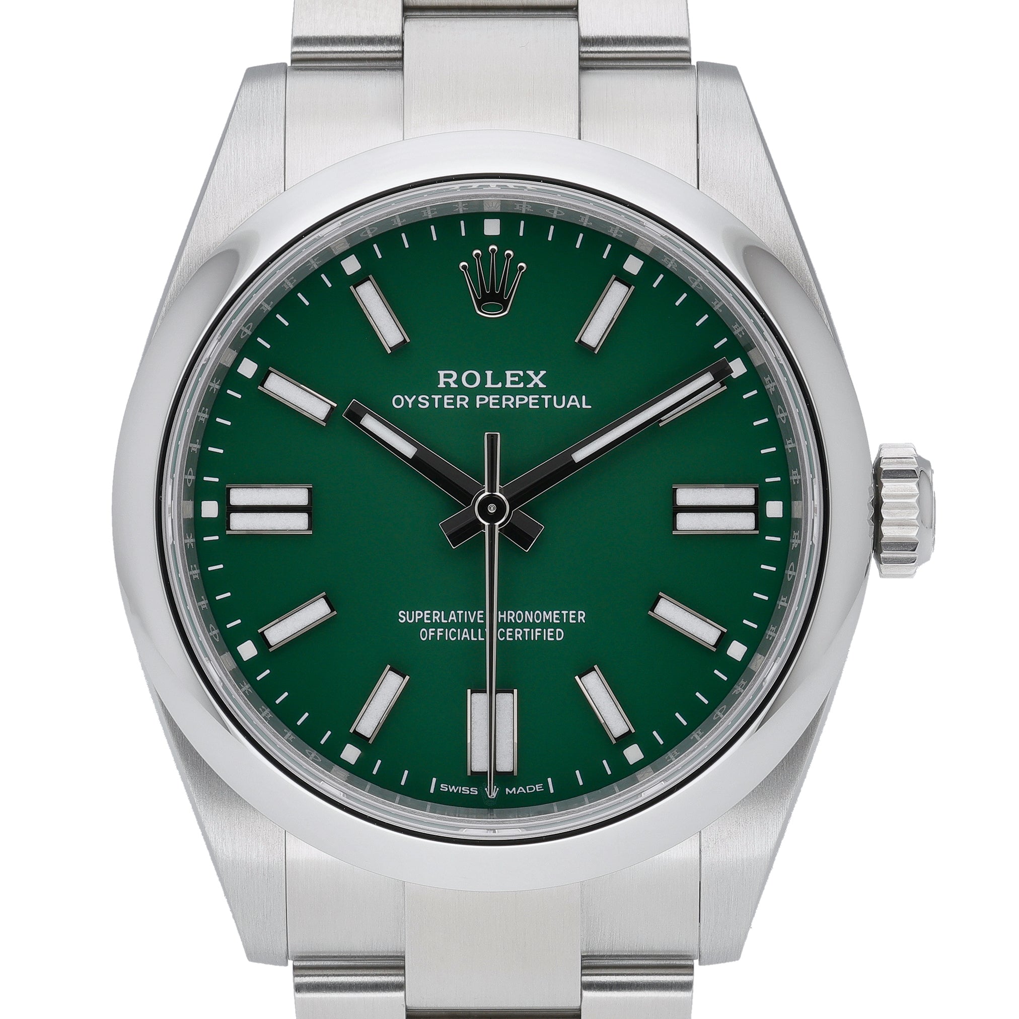 Rolex Rolex Oyster Perpetual 41 134300 with green dial and oystersteel case