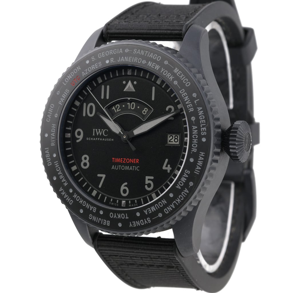 IWC Timezoner Top Gun Ceratanium IW395505 with black dial and ceramic case - product image 2