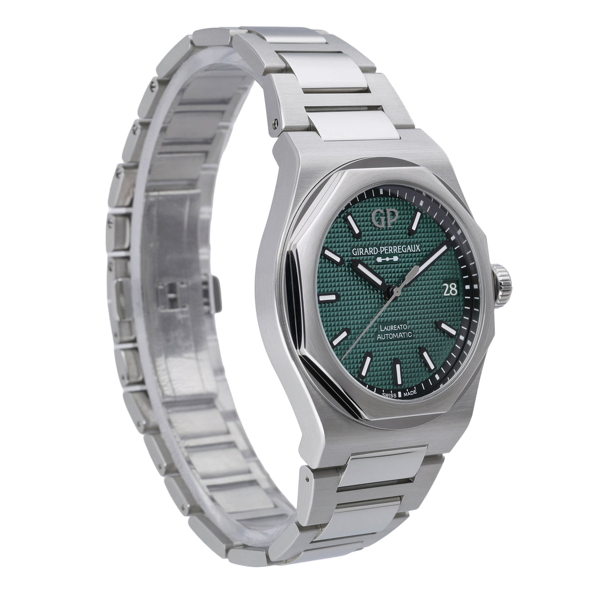 Girard-Perregaux Laureato 81010-11-3153-1CM with green dial and steel case - product image 4