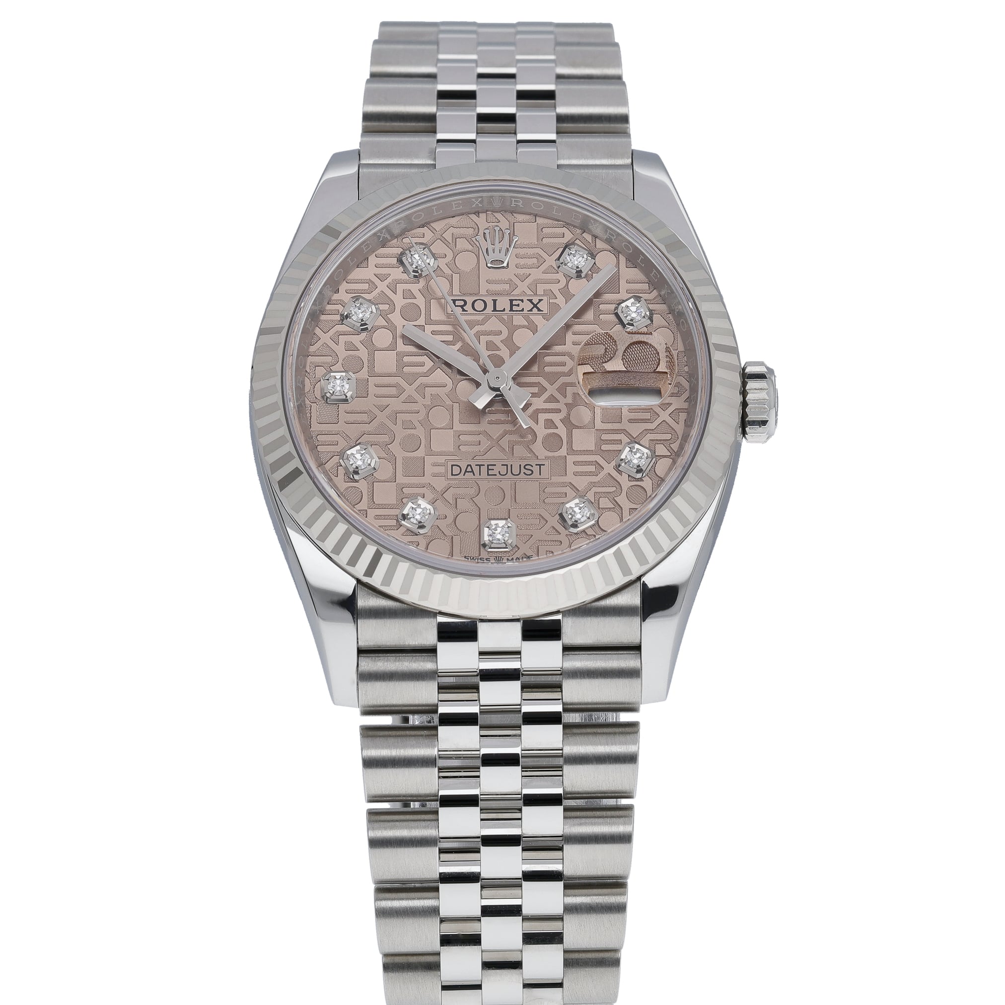 Rolex Datejust 36 126234 with pink jubilee dial and steel & white gold case - product image 2