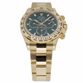 Rolex Daytona 116508 with green dial and 18ct yellow gold case