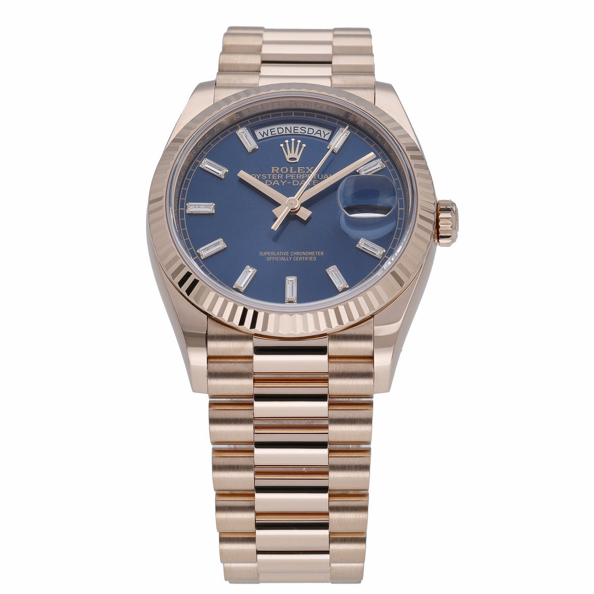Rolex Day-Date 36 128235 with blue dial and 18ct rose gold case - product image 2