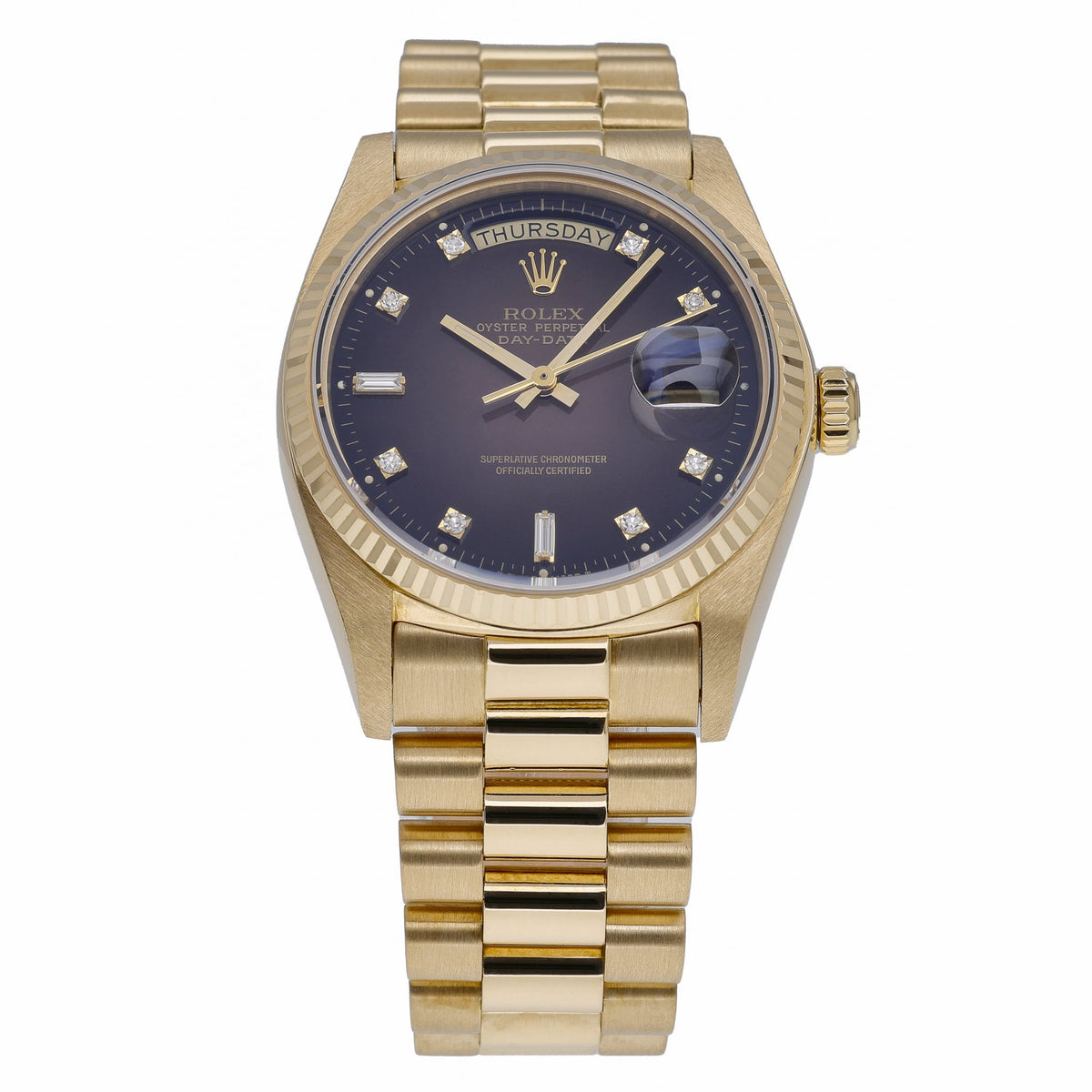 Rolex Day-Date 36 18038 with chocolate ombré dial and 18ct yellow gold case - product image 2
