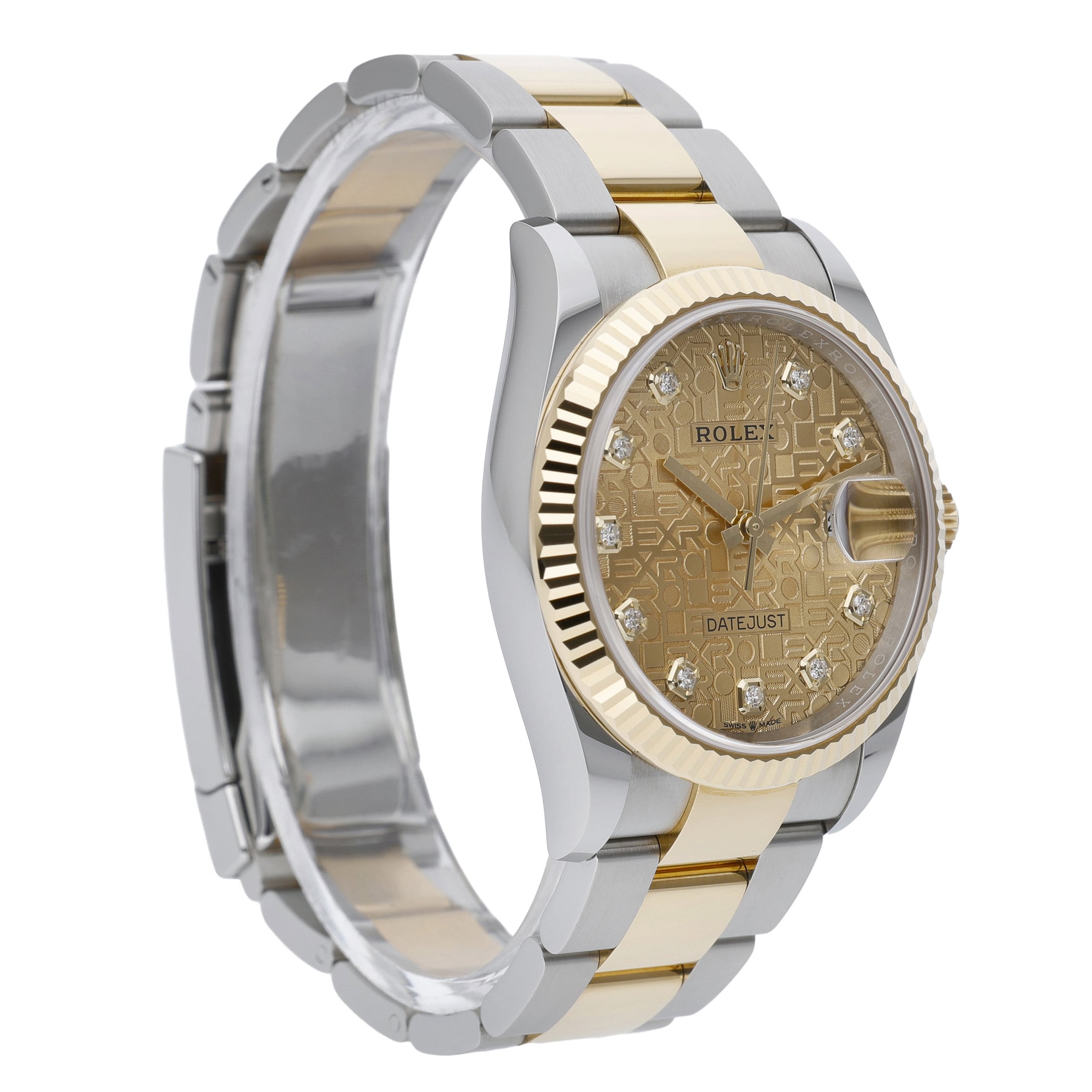 Rolex Datejust 126233 with champagne diamond dial and steel & yellow gold case - product image 4