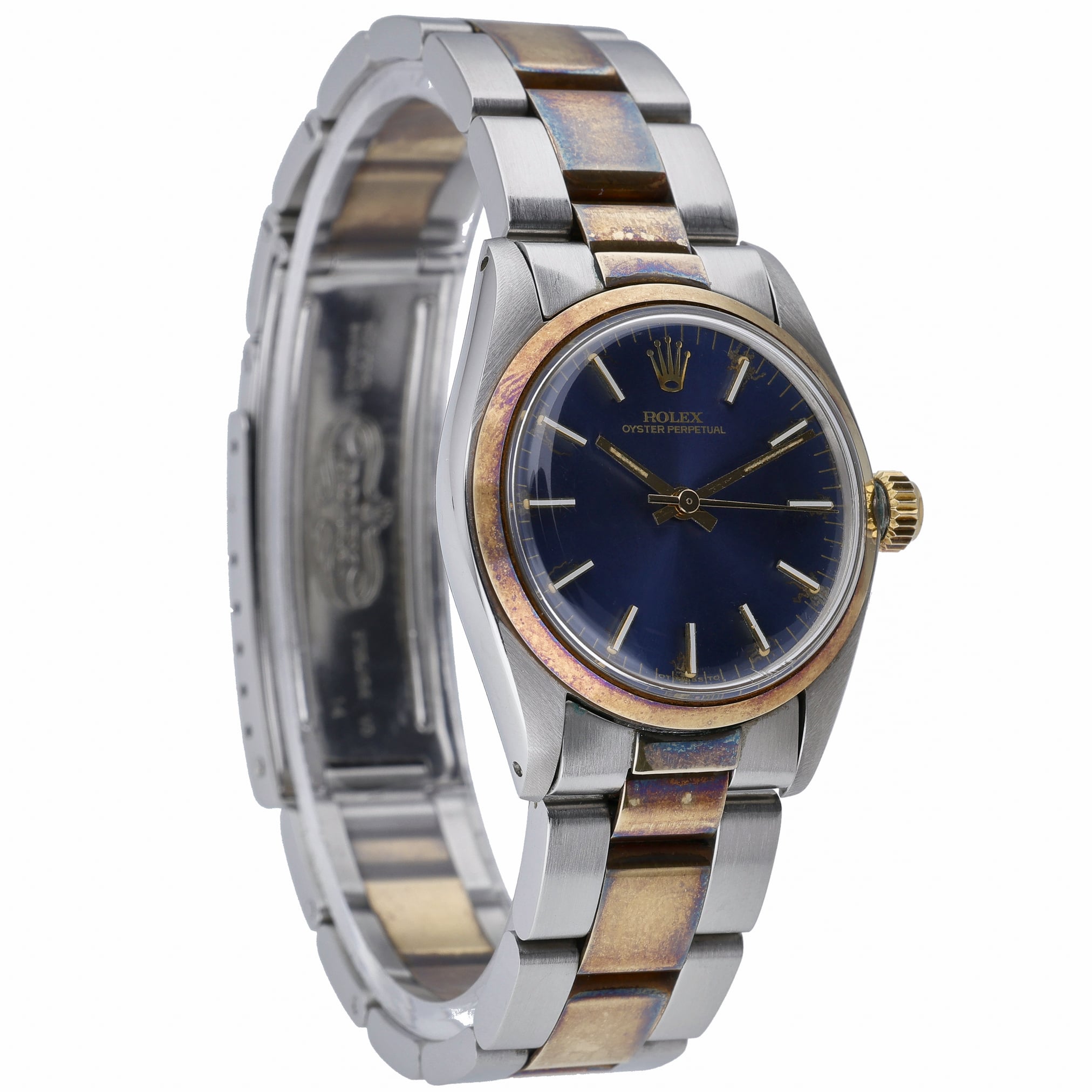 Rolex Oyster Perpetual 6748/3 with blue dial and steel & yellow gold case - product image 4