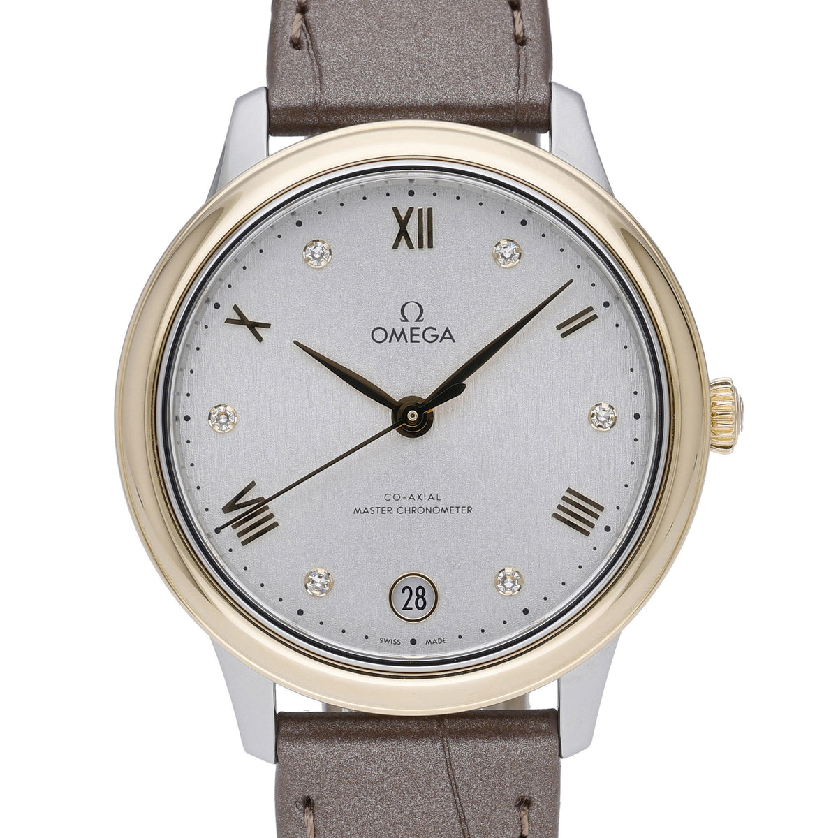 Omega De Ville Prestige 434.23.34.20.52.002 with silver dial and steel & yellow gold case