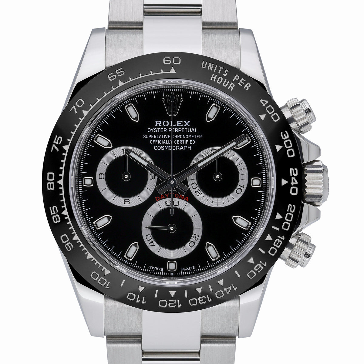Rolex Daytona 116500LN with black dial and oystersteel case