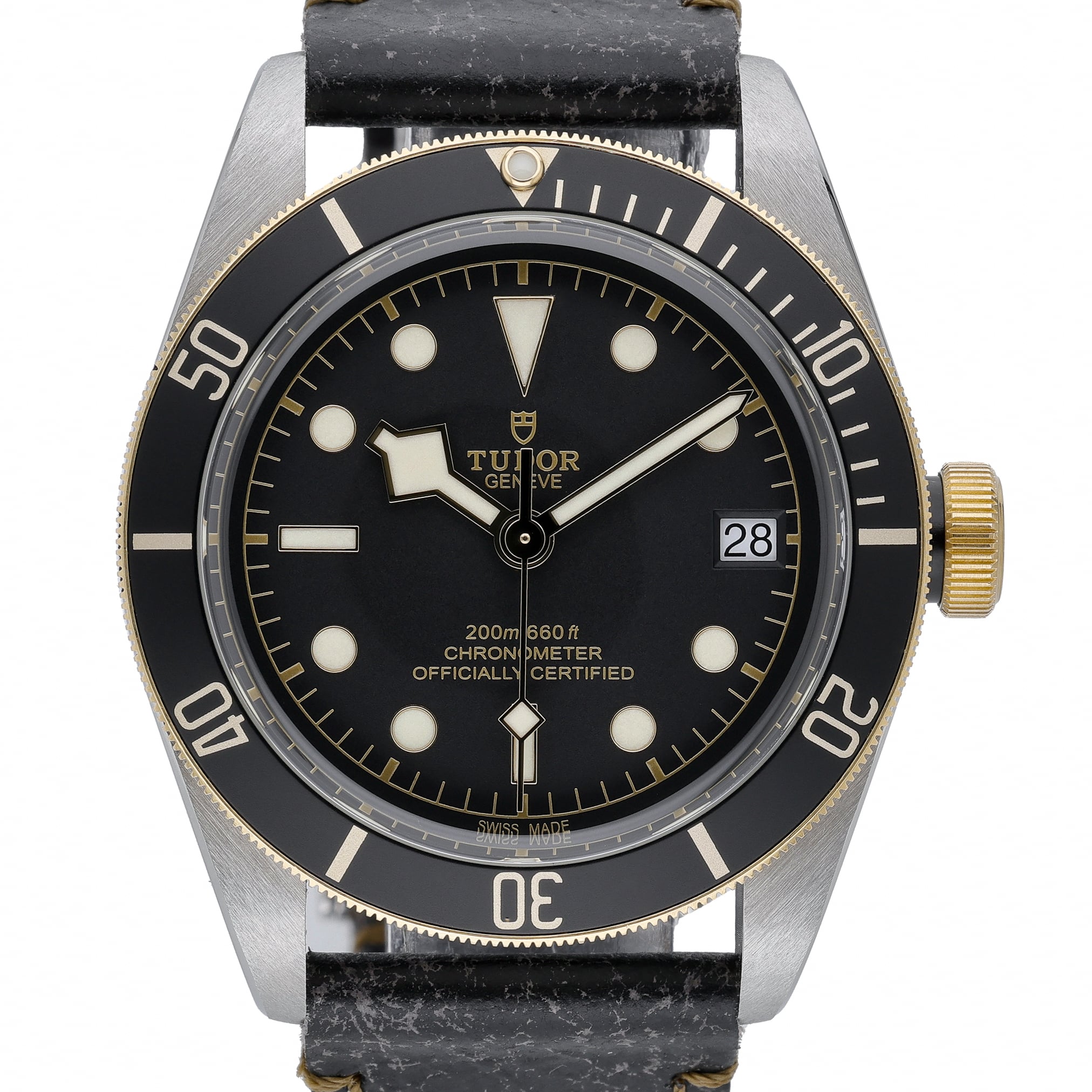 Tudor Black Bay S & G 79733N with black dial and steel case
