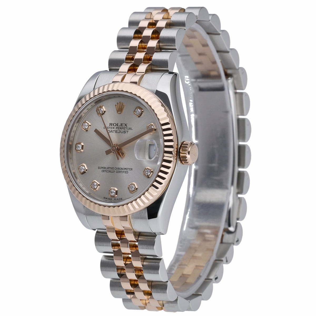 Rolex Datejust 31 178271 with silver dial and steel & rose gold case - product image 3