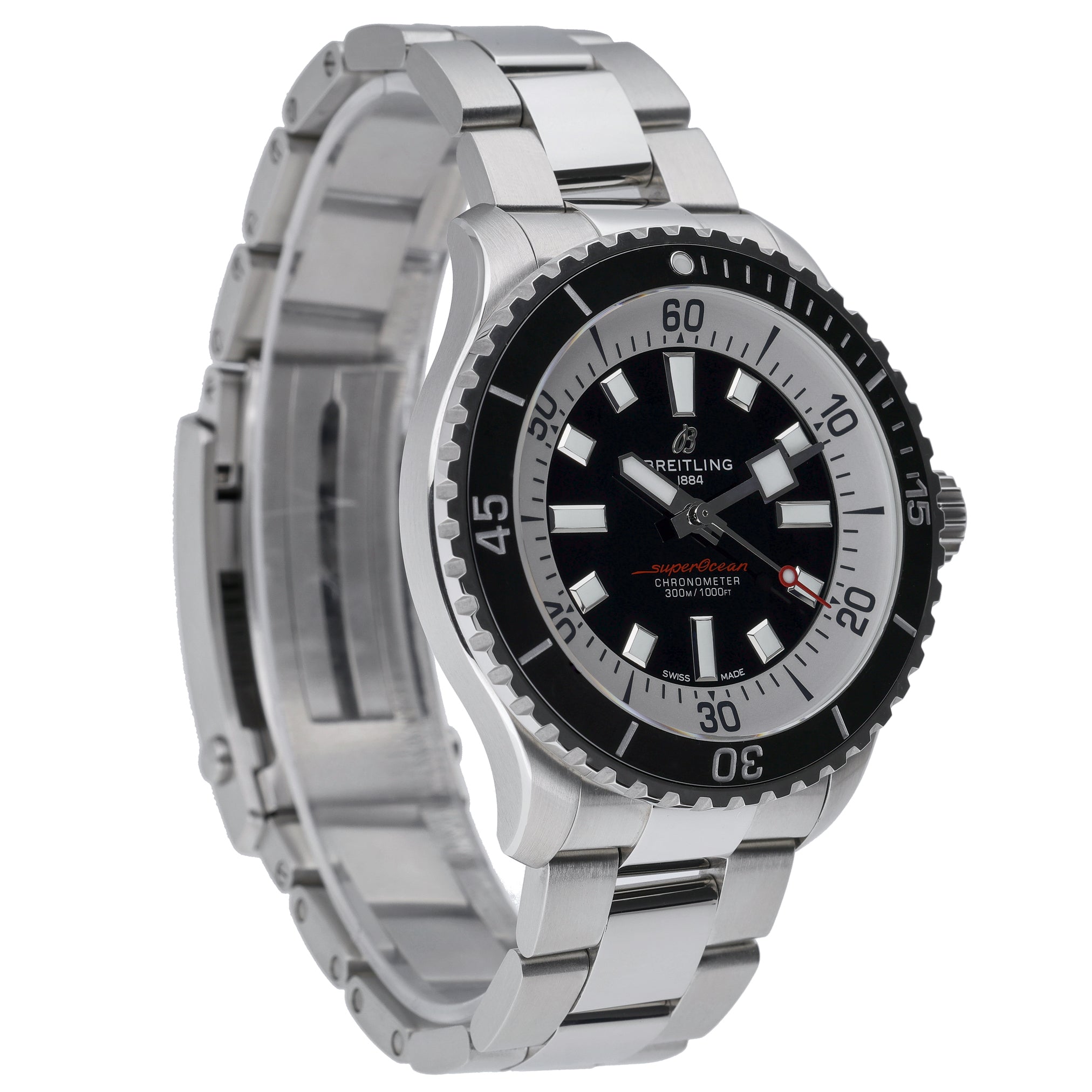 Breitling Superocean Automatic 44 A17376 with black dial and steel case - product image 4
