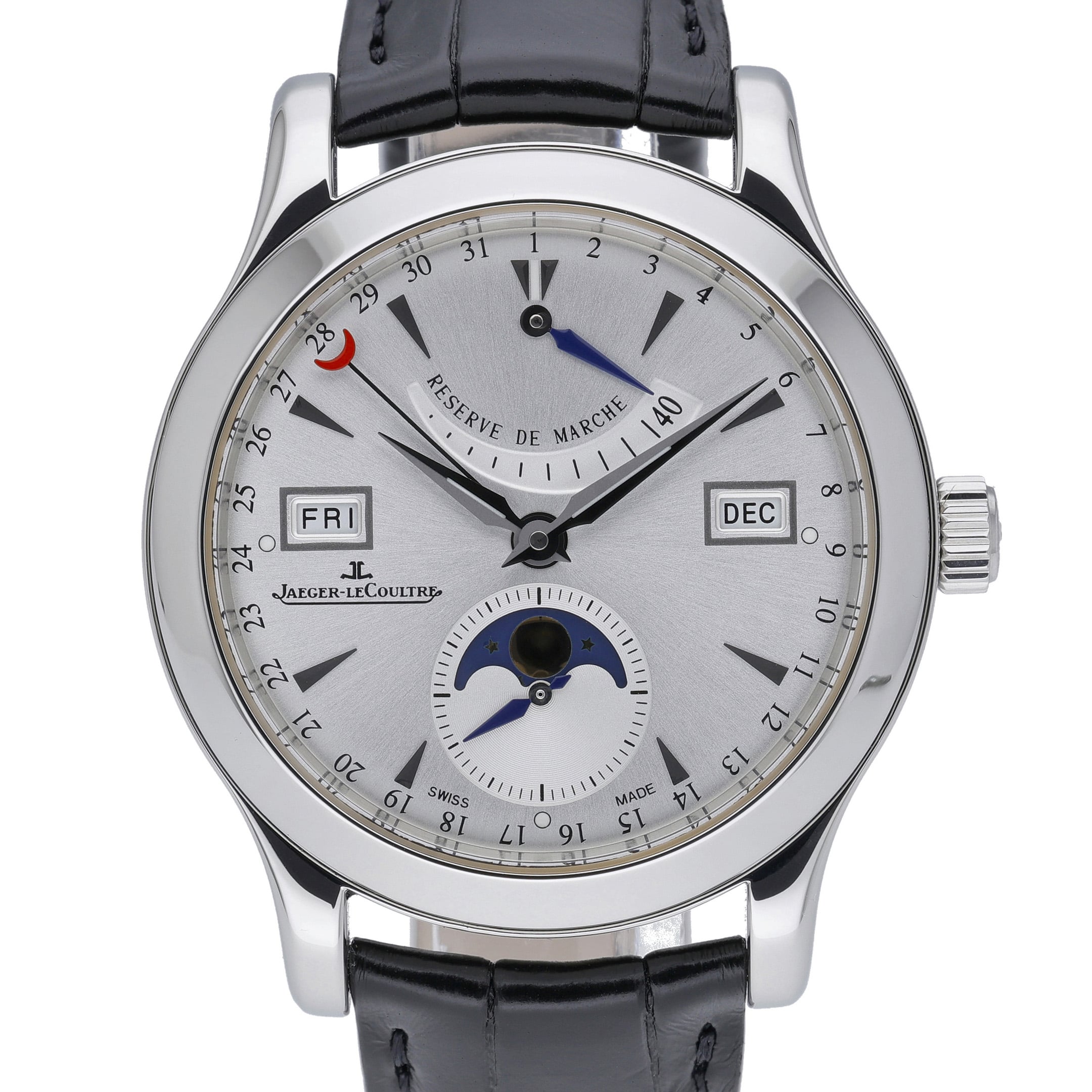 Jaeger-LeCoultre Master Calendar 147.8.41.S with silver dial and steel case