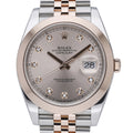 Rolex Datejust 126301 with sundust dial and steel & rose gold case