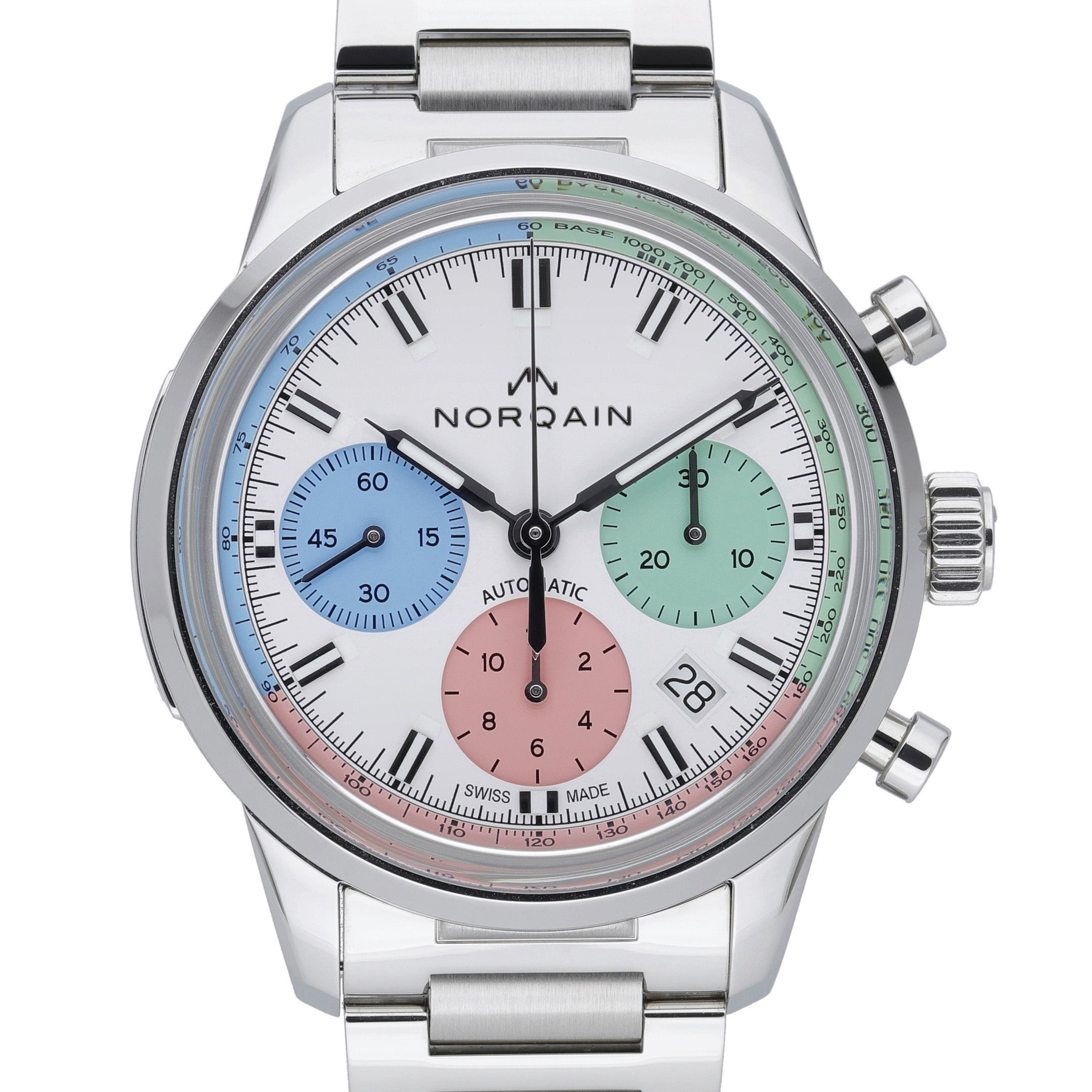 Norqain N2201.19S01.C01.S01 with white dial and steel case