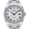 Rolex Datejust 41 126334 with white dial and steel & white gold case