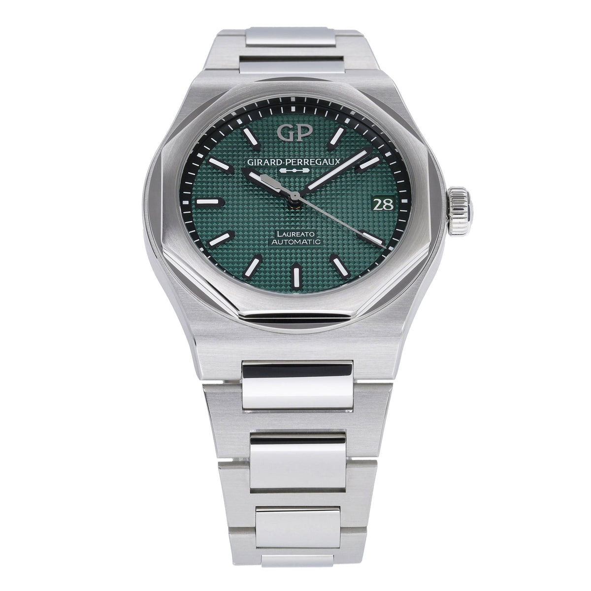 Girard-Perregaux Laureato 81010-11-3153-1CM with green dial and steel case - product image 3