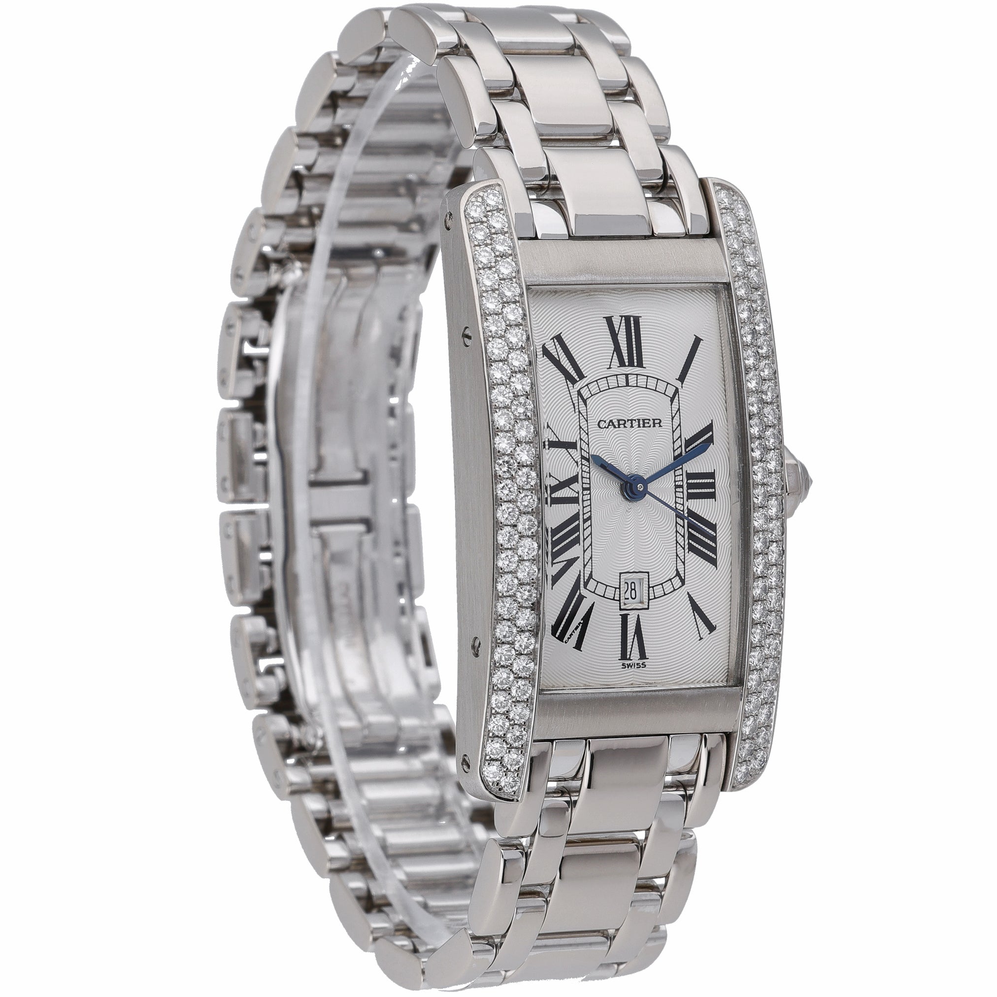 Cartier Tank Americaine 1726 with silver dial and 18ct white gold case - product image 4