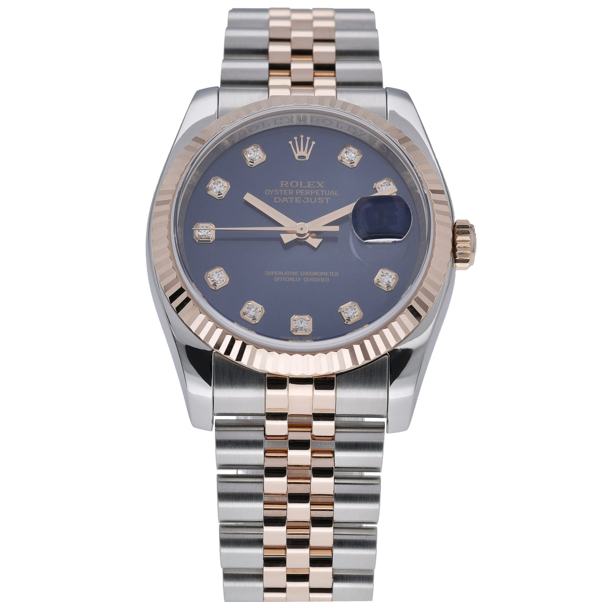 Rolex Datejust 116231 with blue dial and steel & rose gold case - product image 2