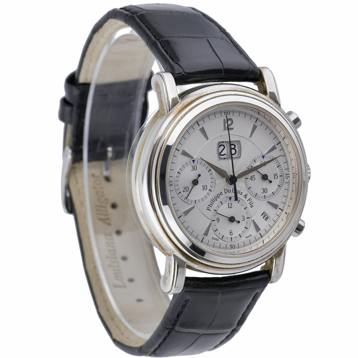 Philippe DuBois Grande Date Saphir 1785 with silver dial and silver case - product image 4