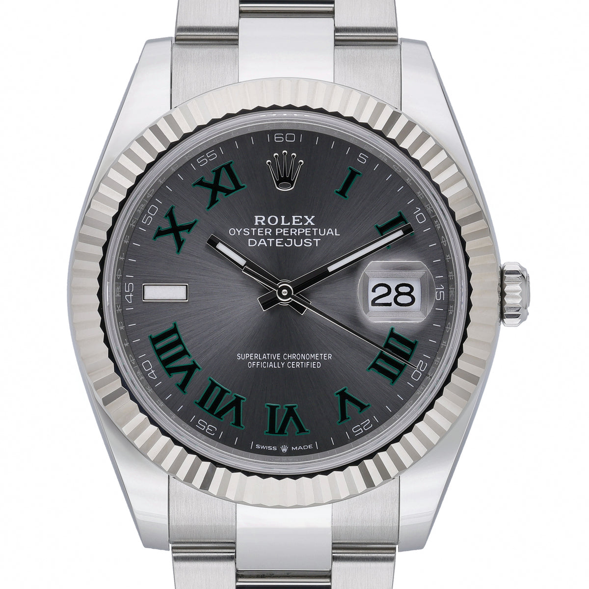 Rolex Datejust 41 126334 with slate dial and steel & white gold case