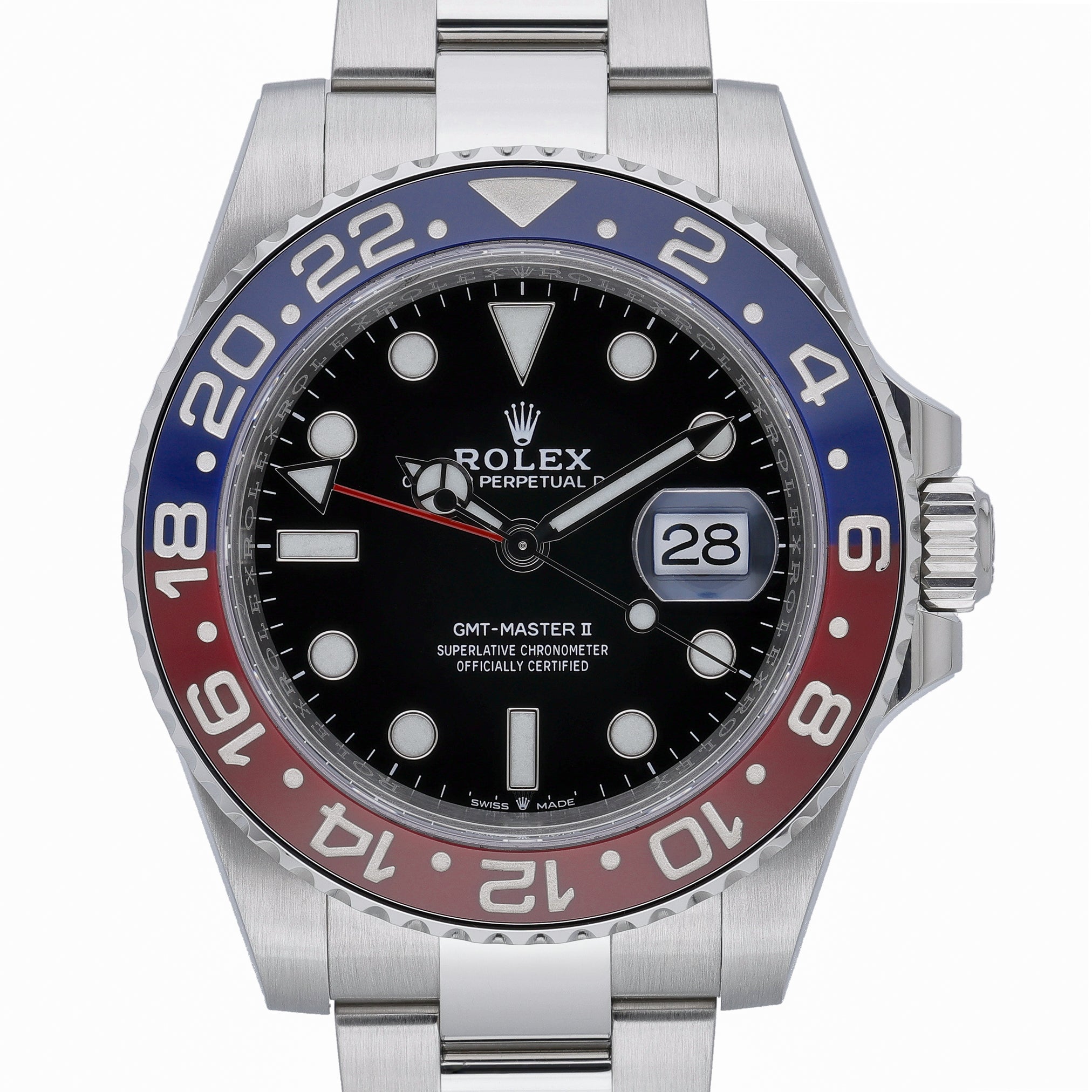 Rolex GMT-Master II 126710BLRO with black dial and oystersteel case