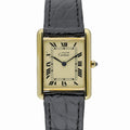 Cartier Tank Vermeil 81006 with champagne dial and gold plated case