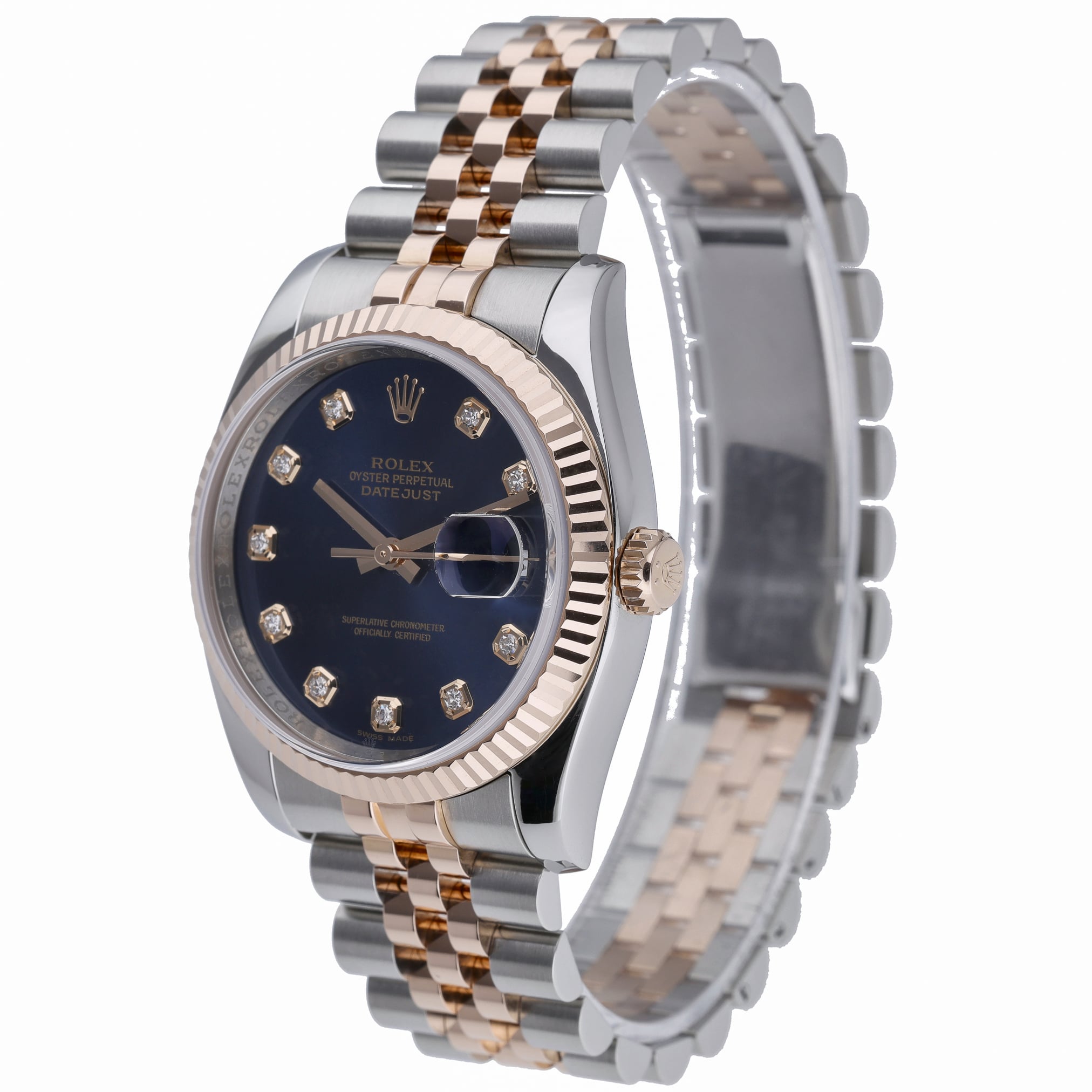 Rolex Datejust 116231 with blue dial and steel & rose gold case - product image 3