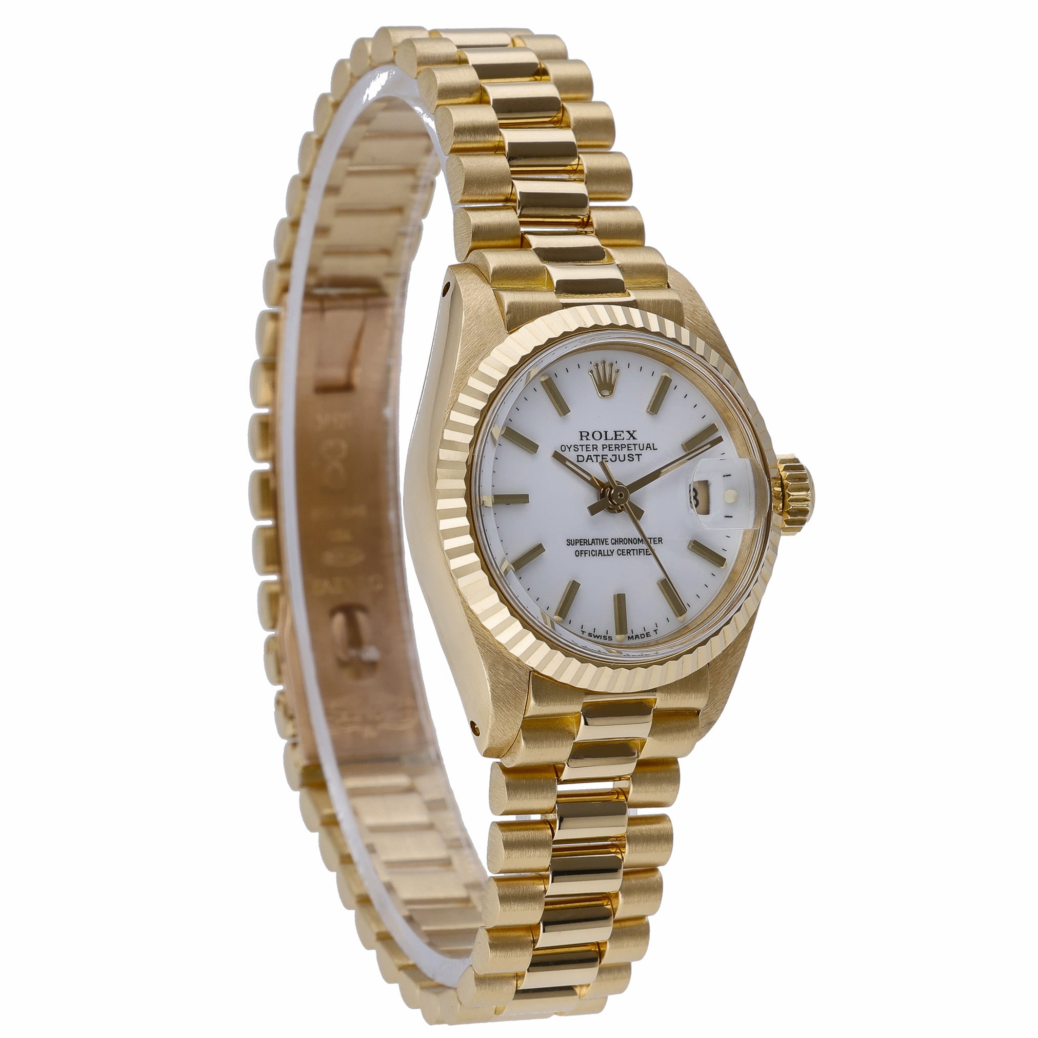 Rolex Datejust 6917 with white dial and 18ct yellow gold case - product image 4