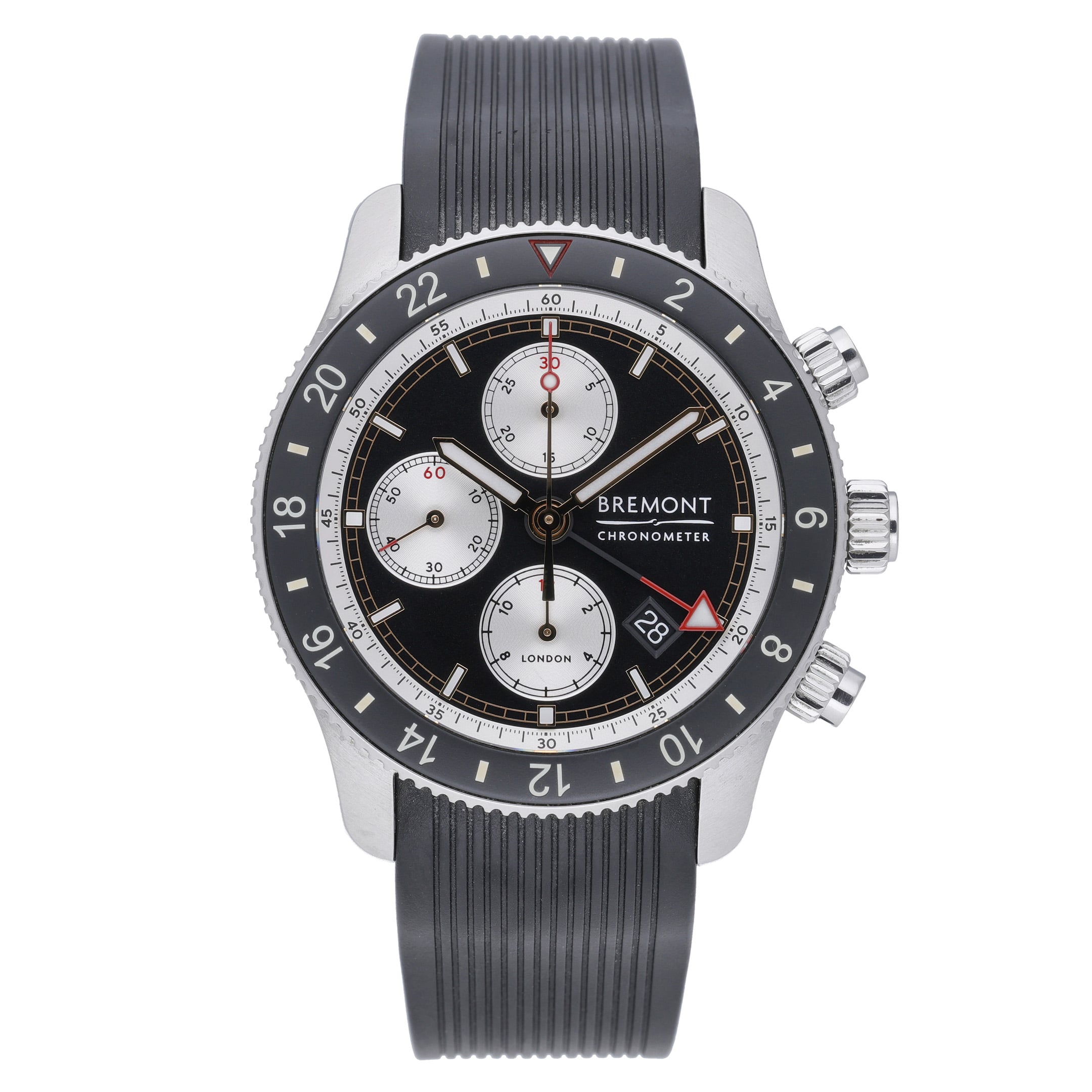Bremont Supermarine Smarinechrono-BK-R-S with black dial and steel case - product image 2