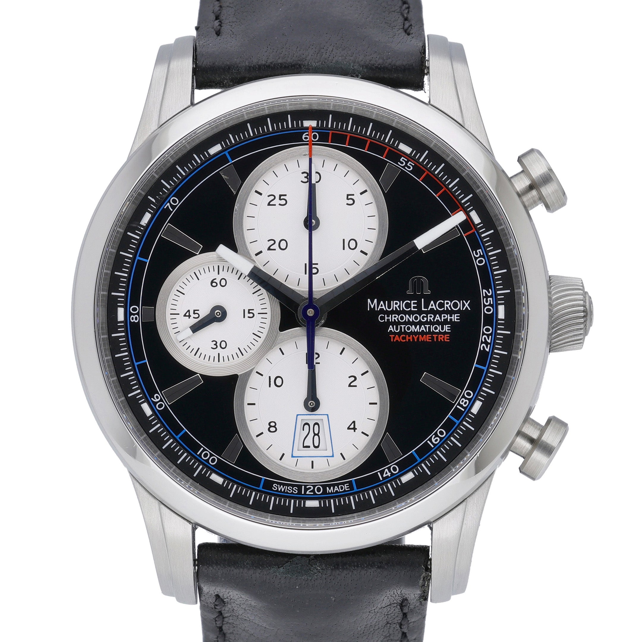 Maurice Lacroix Pontos S Chronograph PT6288 with black dial and steel case